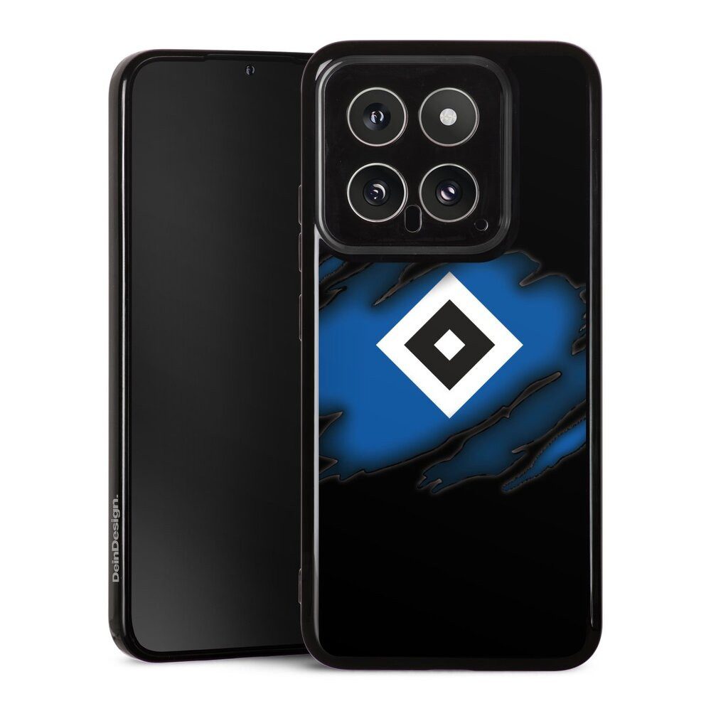 DeinDesign Handyhülle Hamburger SV HSV Offizielles Lizenzprodukt HSV Scratch, Xiaomi 14 Silikon Hülle Bumper Case Handy Schutzhülle Smartphone Cover