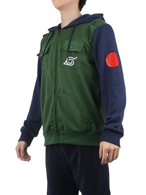 GalaxyCat Hoodie Zip Hoodie von Kakashi Hatake, Pullover im Shinobi-Uniform Design, (1-tlg) Shinobi Sweatjacke in Konoha Design