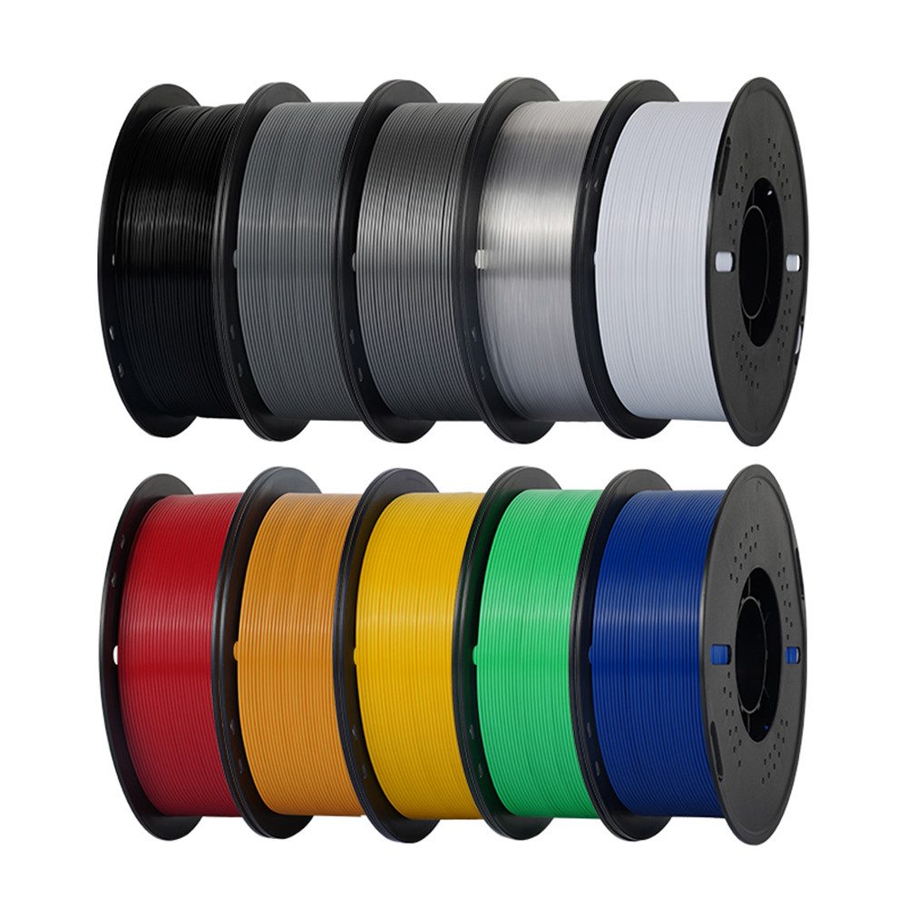 Insma 3д принтер PETG Filament 1.75mm, 10×1kg Spulen, Hohe Maßgenauigkeit & Zähigkeit