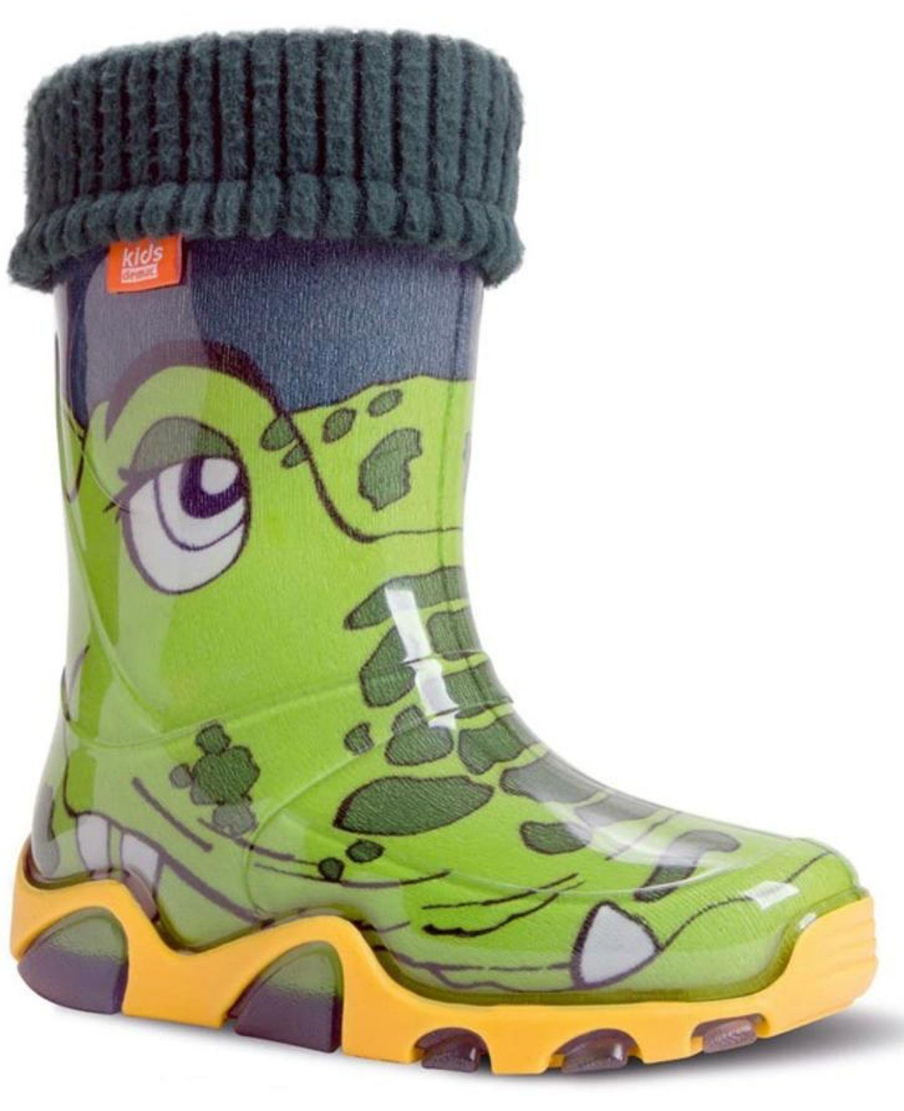 Demar Gummistiefel Kinder Gefüttert Winterstiefel Jungen&Mädchen Rutschfeste Gummistiefel wasserdicht