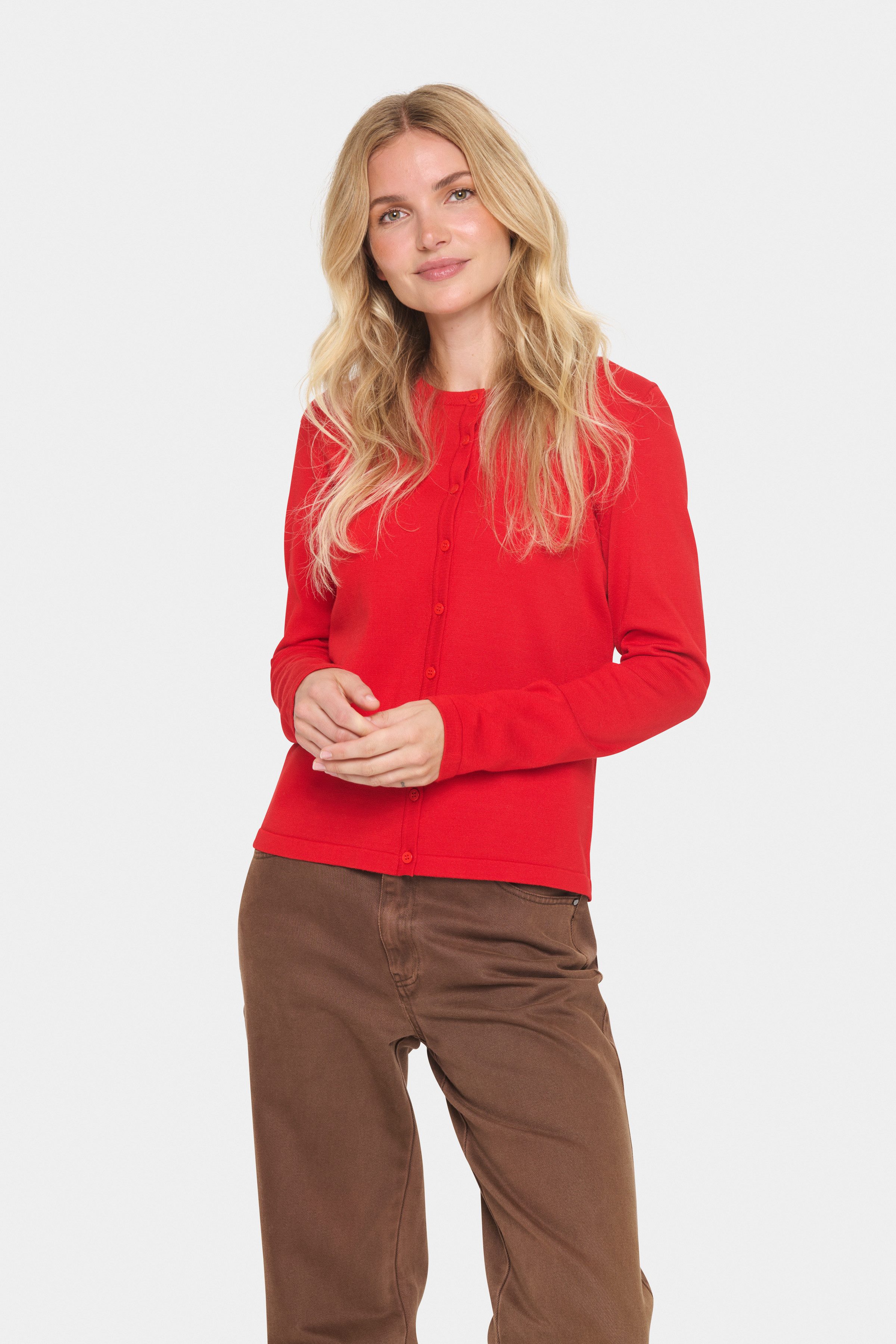 Saint Tropez Strickjacke A8661, MilaSZ R-Neck günstig online kaufen