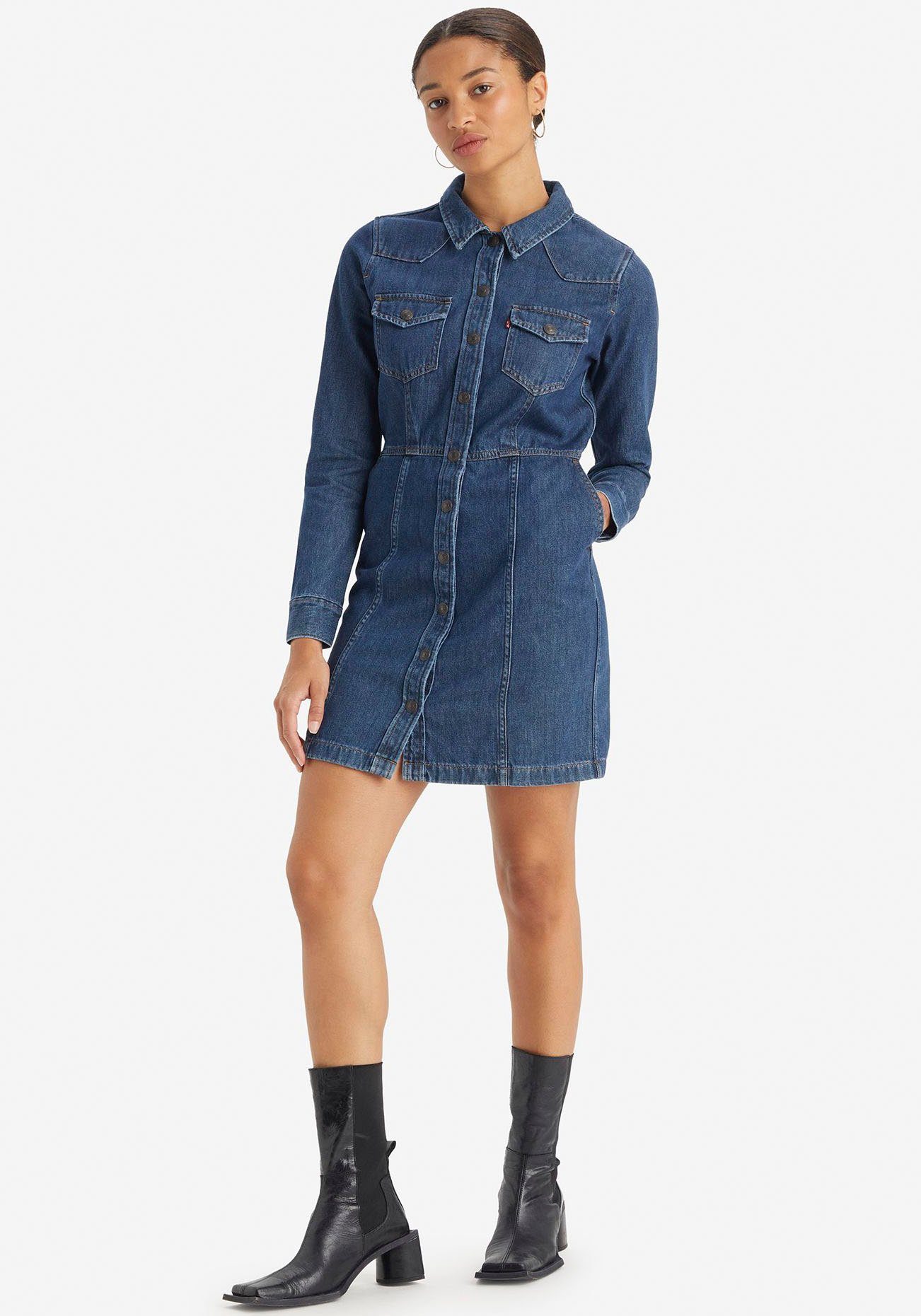 Levi's® Jeanskleid FLYNN WESTERN CORE DRES (Neue Kollektion)