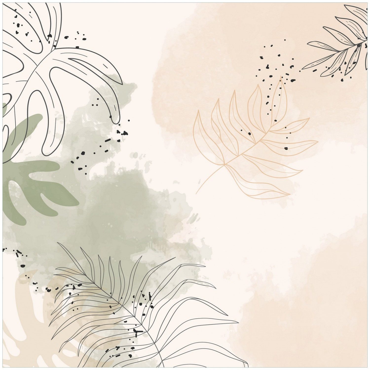 Wallario Möbelfolie Botanisches Aquarell