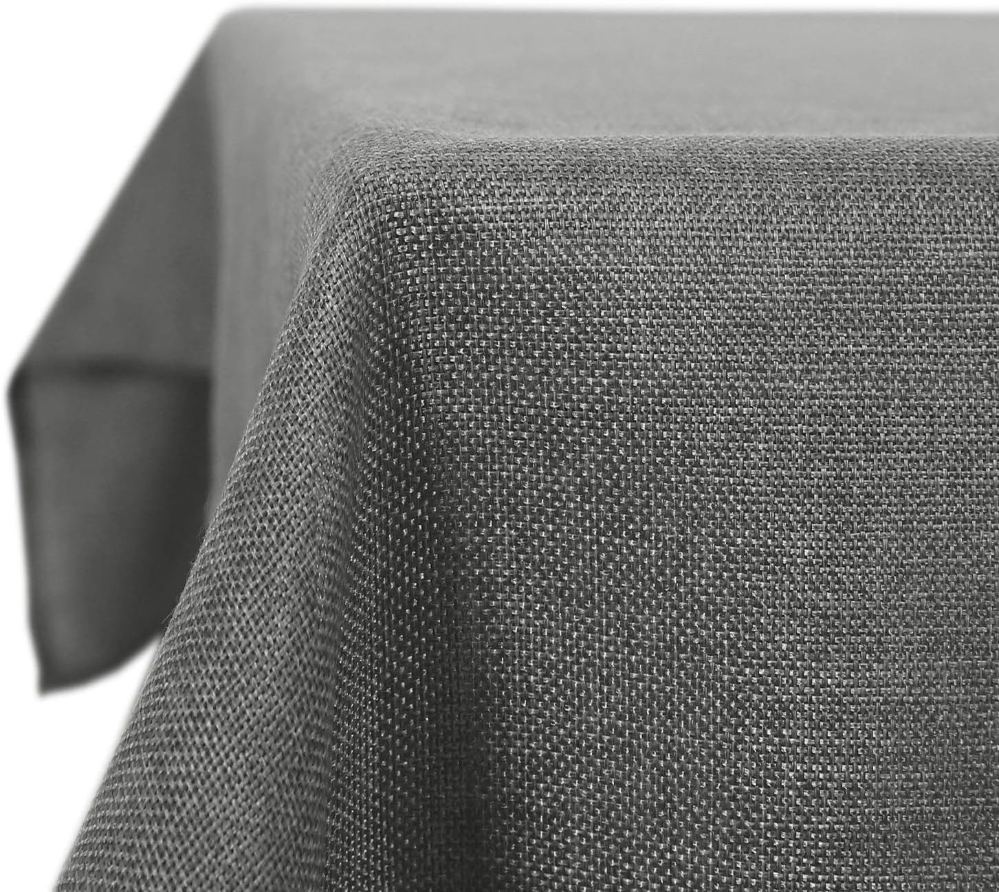 Deconovo Tischdecke Leinenoptik Tischwäsche Wasserabweisend Tischtuch Abwischbar (1er Set, pflegeleichte Tischdecken rechteckige Table Cloth), Lotuseffekt