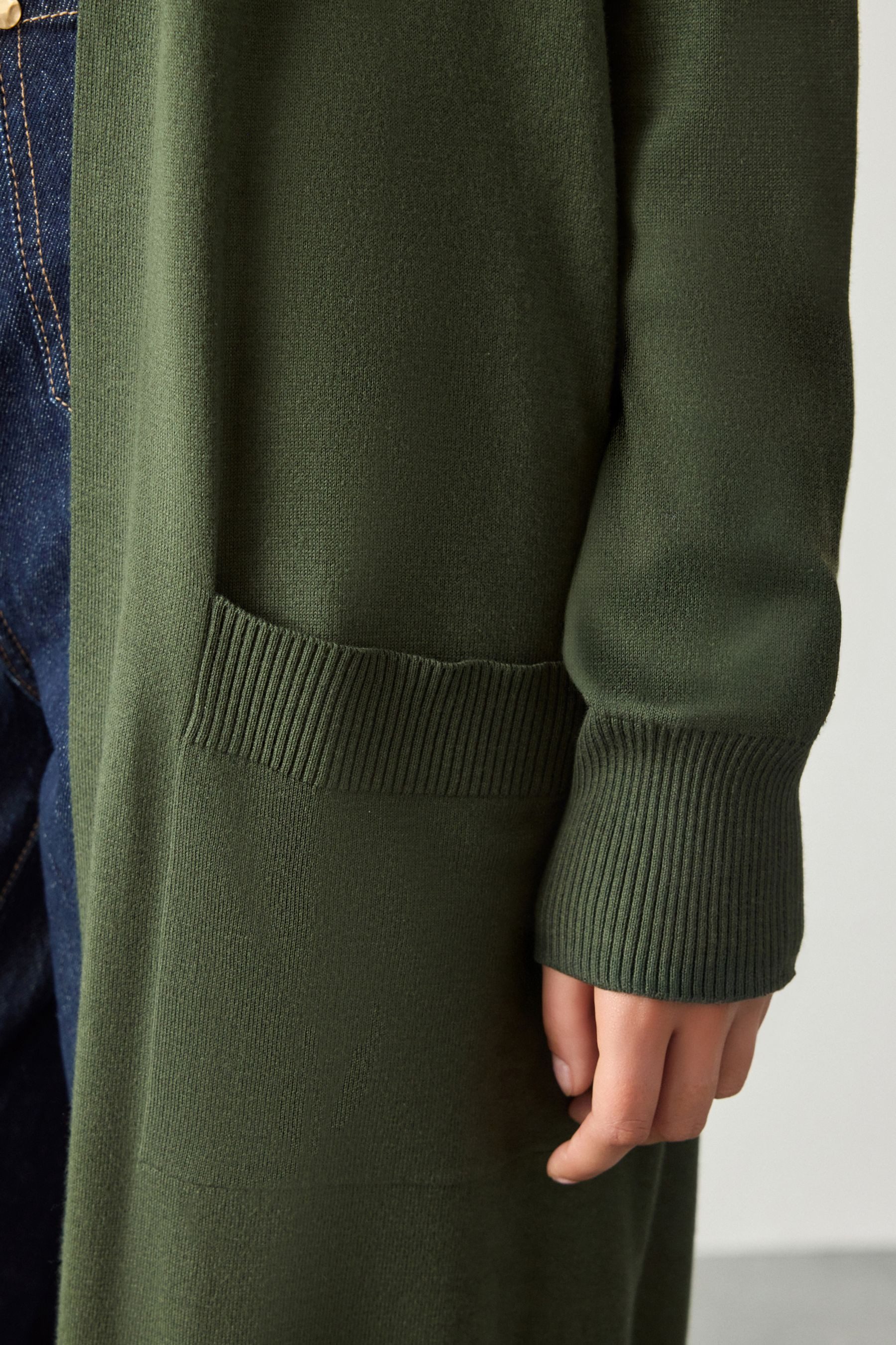 Next Strickjacke Lange, weiche Strickjacke mit Baumwollanteil (1-tlg)