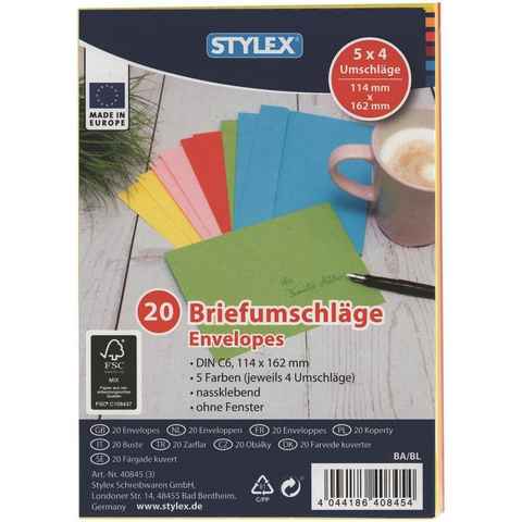 Stylex Papierkarton Stylex 20 Briefumschläge DIN C6