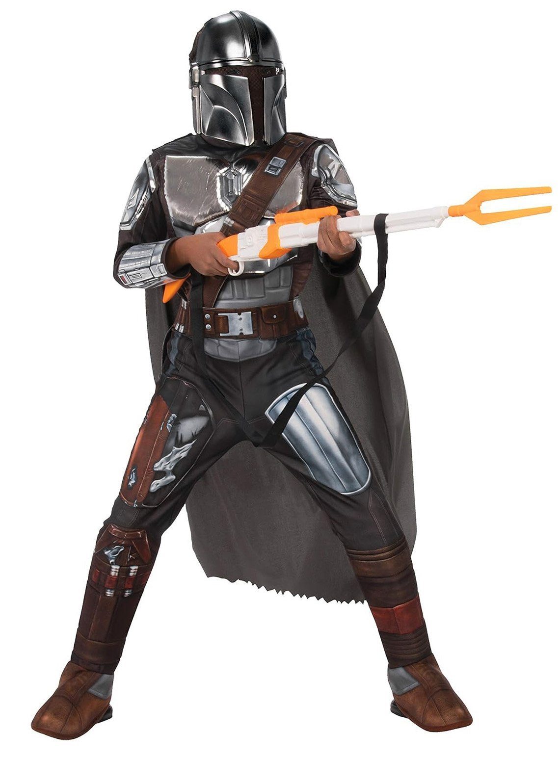 Rubie´s Verkleidungsmaske Star Wars - The Mandalorian Maske für Kinder, Hochwertiger Kinderhelm des mandalorianischen Kopfgeldjägers