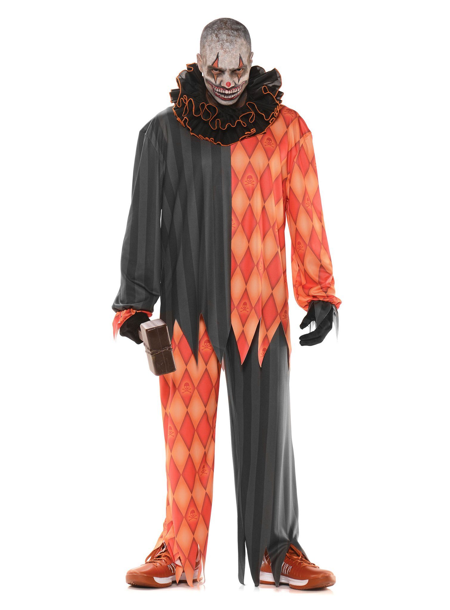 Underwraps Clown-Kostüm Böser Clown, Creepy Clown Kostüm für Halloween und Horrorzirkus