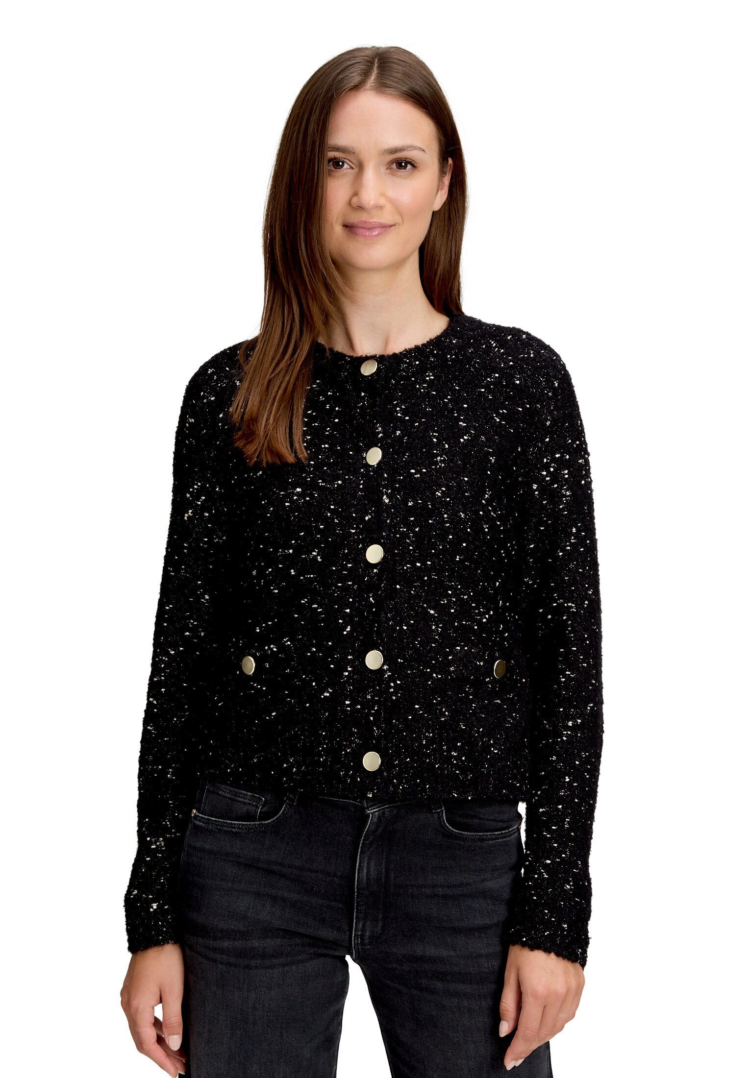 Betty&Co Strickjacke Damen mit Lurexfaden (1-tlg)