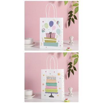 FIDDY Geschenkpapier 12 Geschenktüten, 4 verschiedene Designs von Papiertüten, Geschenktüten zum Geburtstagseinka