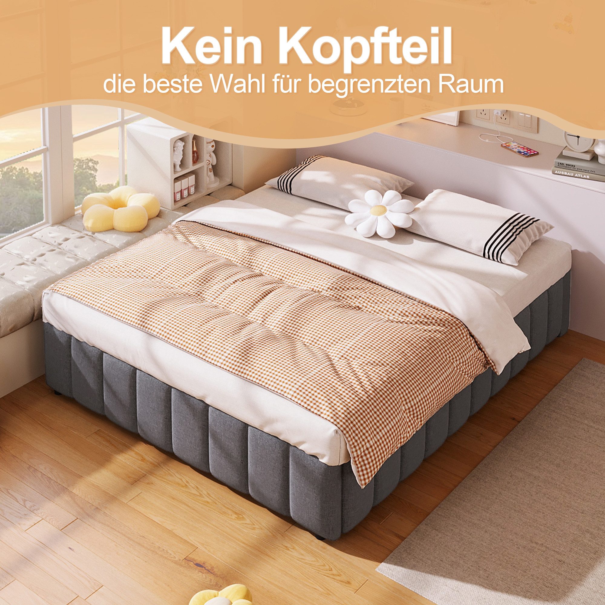 REDOM Polsterbett Funktionsbett,Kinderbett,Jugendbett (Polsterbett,mit hydr günstig online kaufen