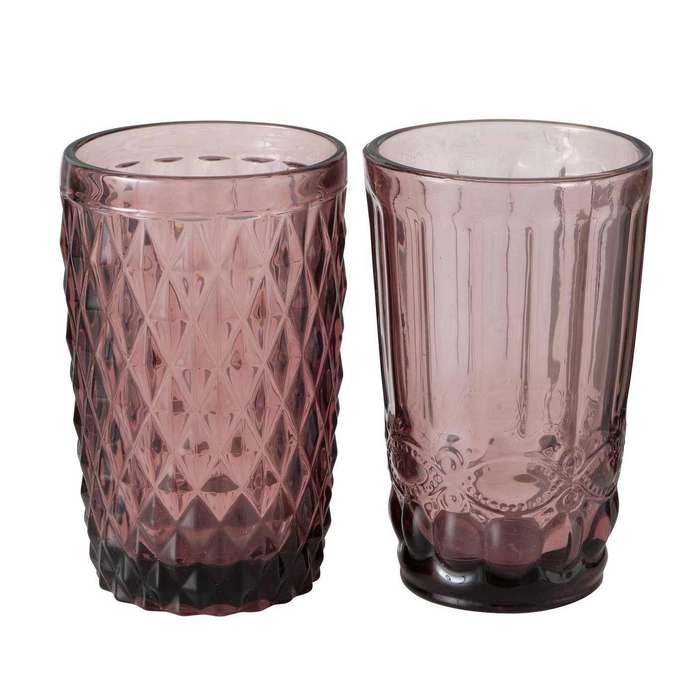 BOLTZE GRUPPE GmbH Glas Trink Aurora 2er Set, Glas rosa | 