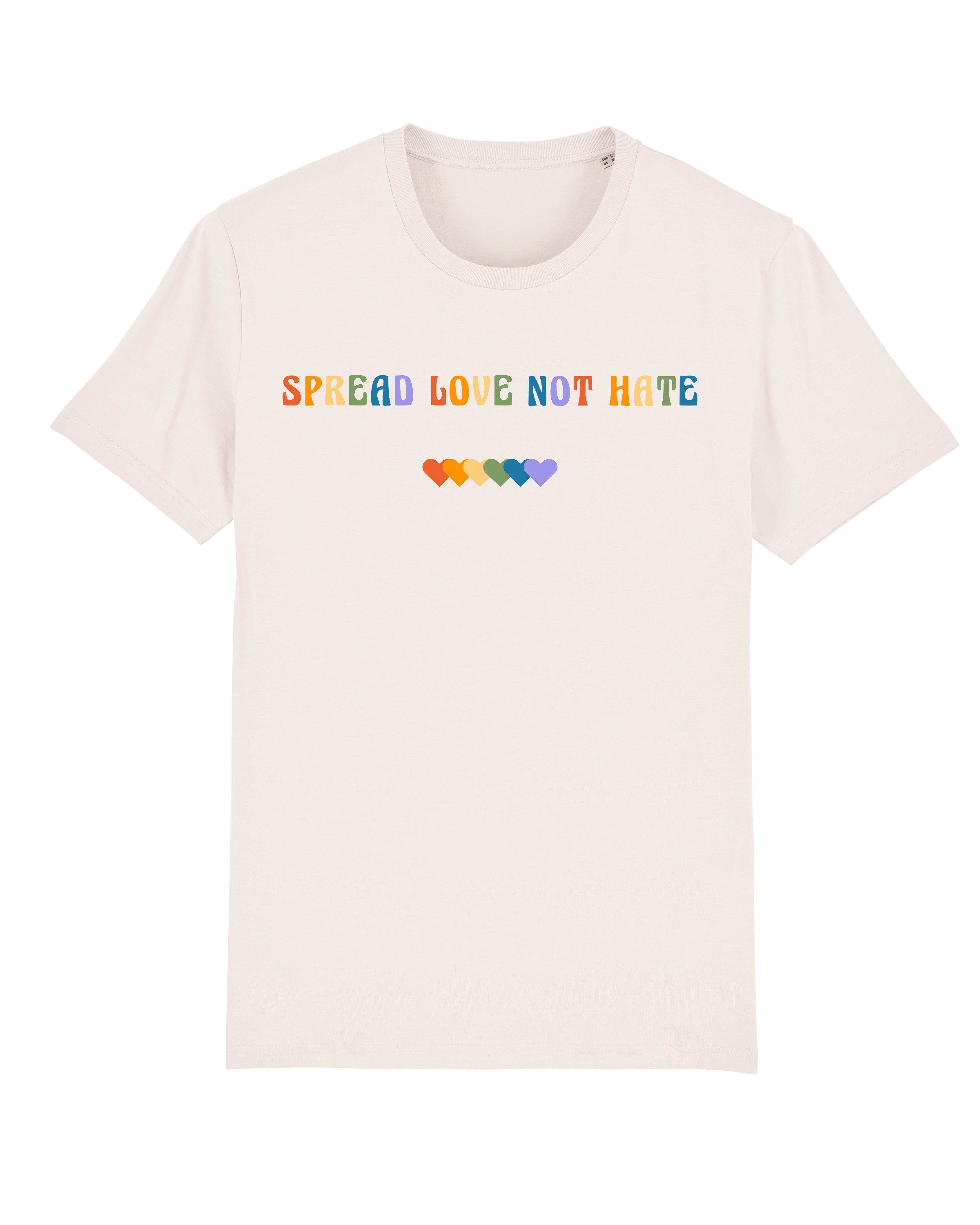 wat? Apparel Print-Shirt Spread hellblau not Hate Love (1-tlg)