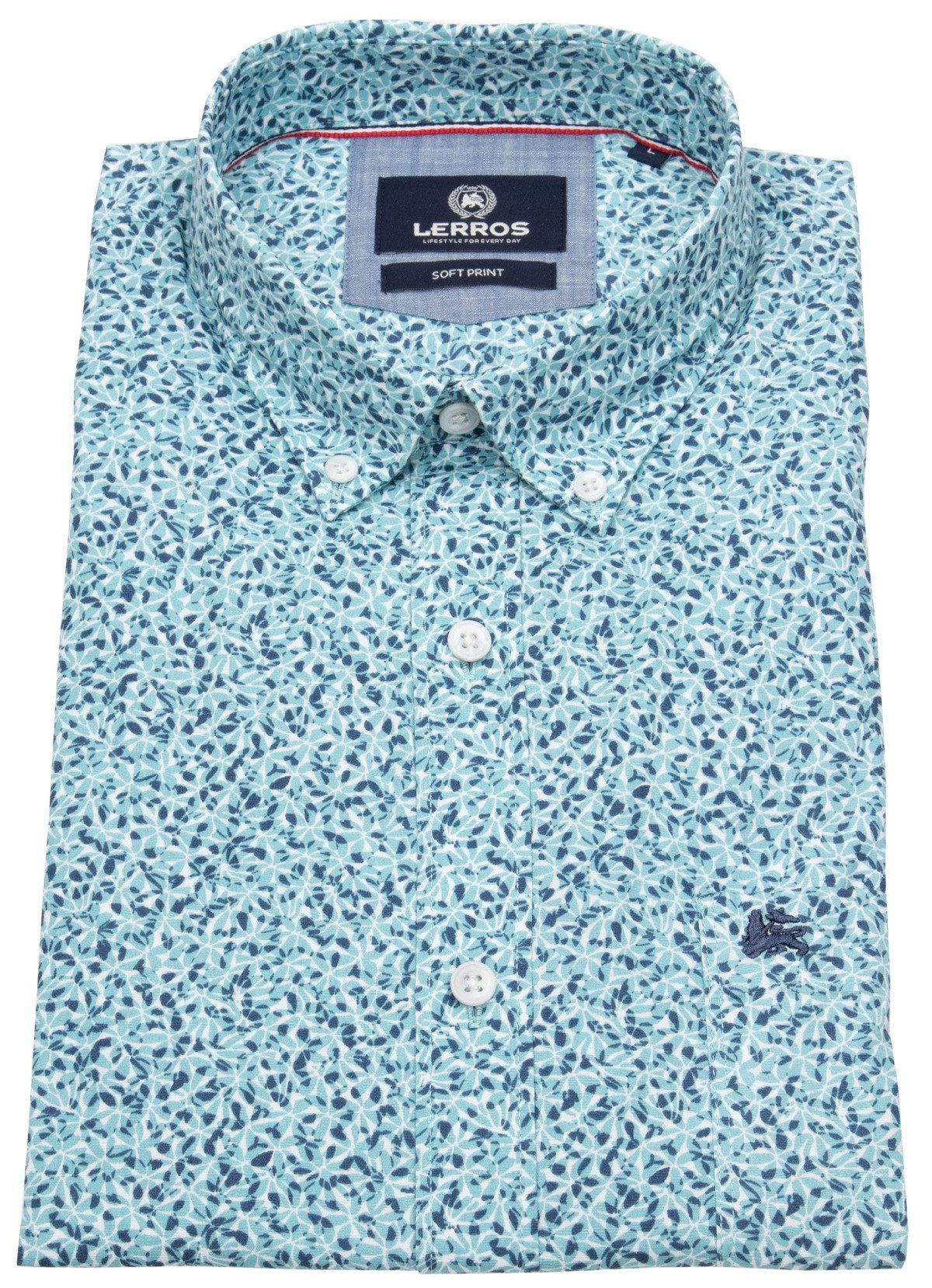 LERROS Kurzarmhemd "LERROS Herren Halbarmhemd, floral bedruckt" günstig online kaufen