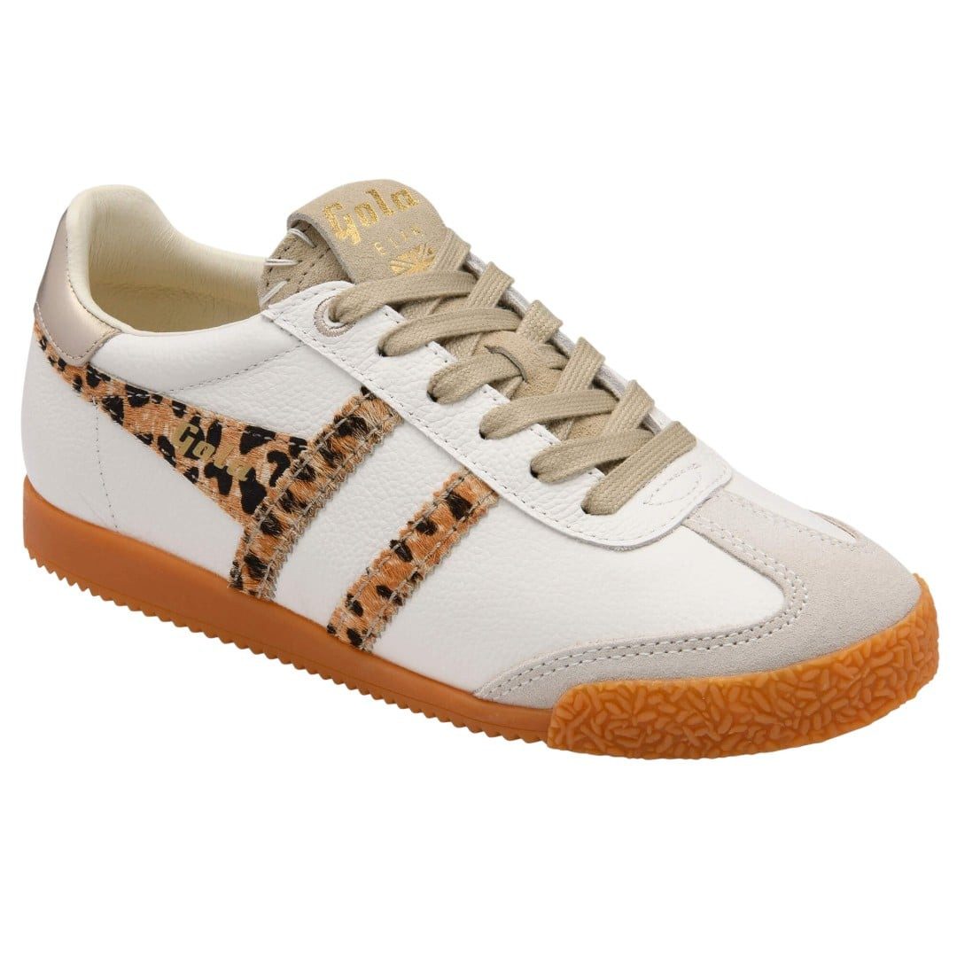 Gola Elan Brixton 2026 - Made in England - offwhite/bone/leopard Damen Sneaker