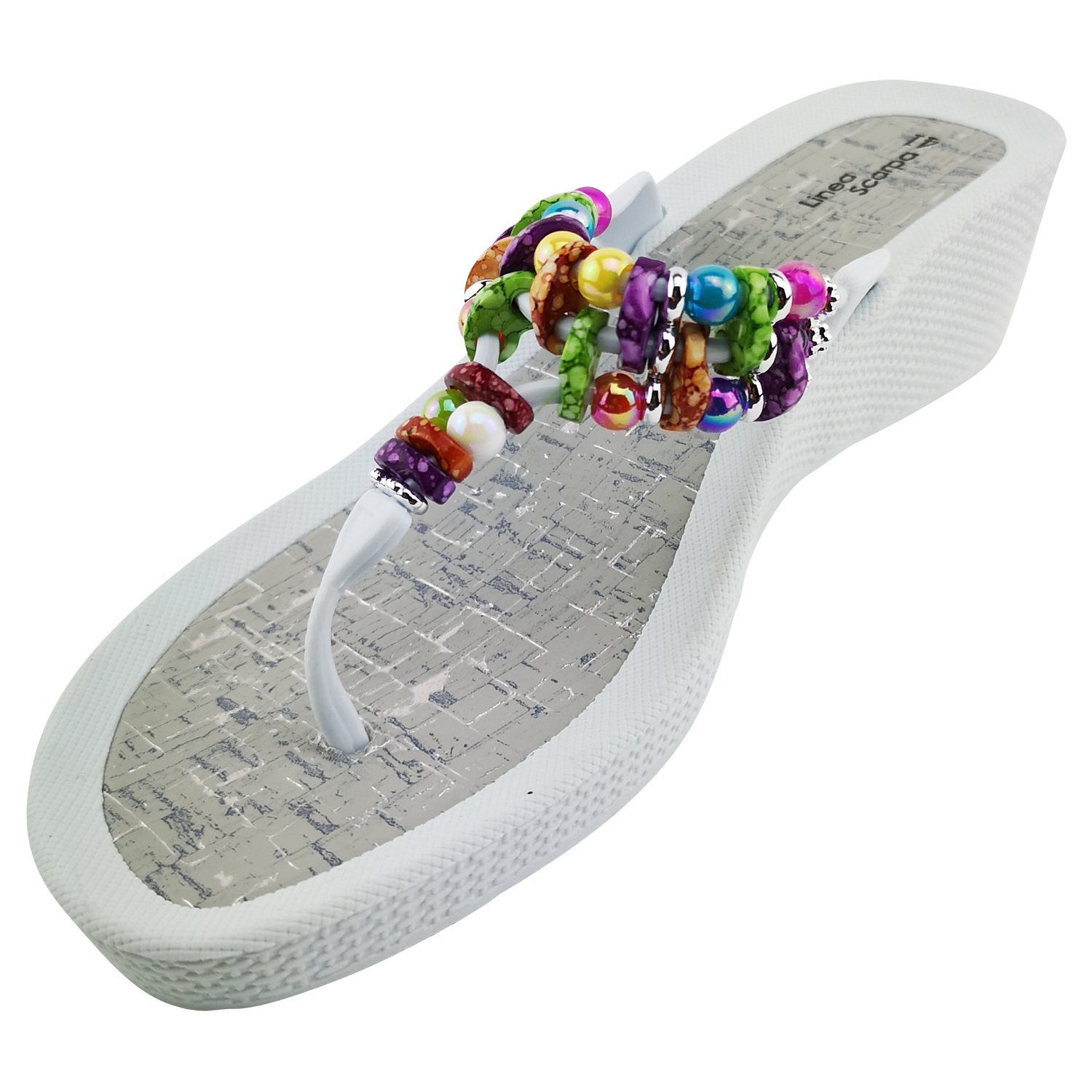 Linea Scarpa Damen Zehentrenner Badeschuhe Flip Dianette mit Absatz Badeschuh