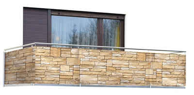 WENKO Balkonsichtschutz Mauer LxH: 500x85 cm, für Balkon und Terrasse