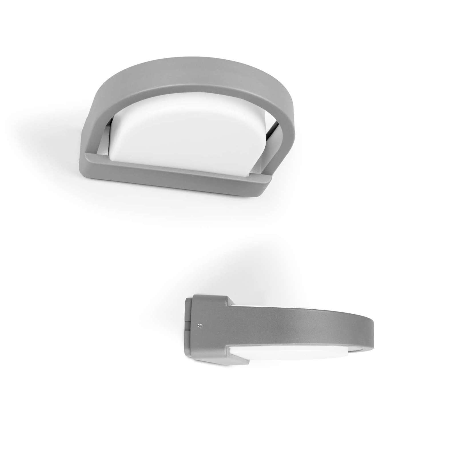 LUTEC Außen-Wandleuchte Lutec Origo Wandlampe Aussenlampe Aussenleuchte Silber 1849 Si