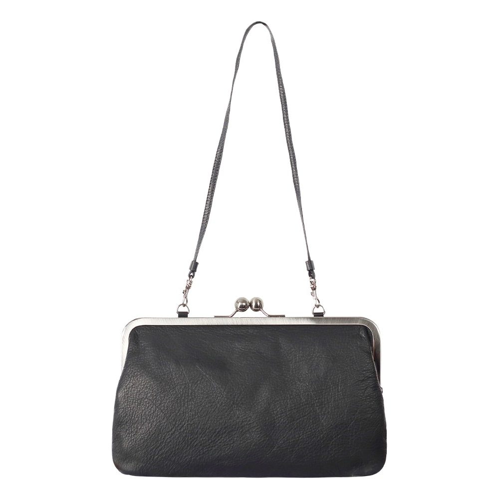 VOLKER LANG Abendtasche MARLENE  Elegante Damen Bügeltasche aus italienischem Leder