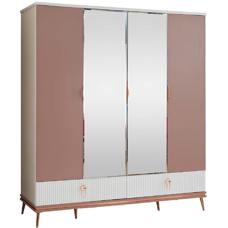 Xlmoebel Kleiderschrank Moderner Holzschrank mit Glasfront für das Kinderzimmer (1-St., Kleiderschrank) Hergestellt in Europa