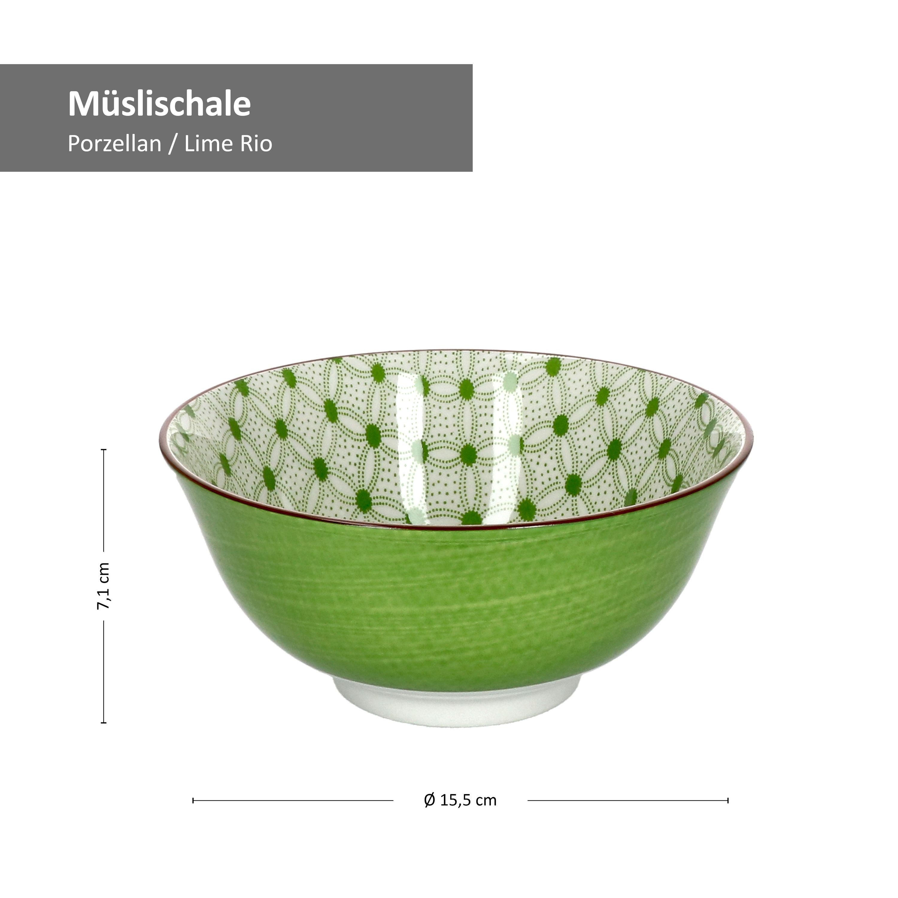Ritzenhoff & Breker Müslischale 4er Set Müslischale 15,5cm Lime Rio - Ritzenhoff 744743, Porzellan – Bild 4 von 4