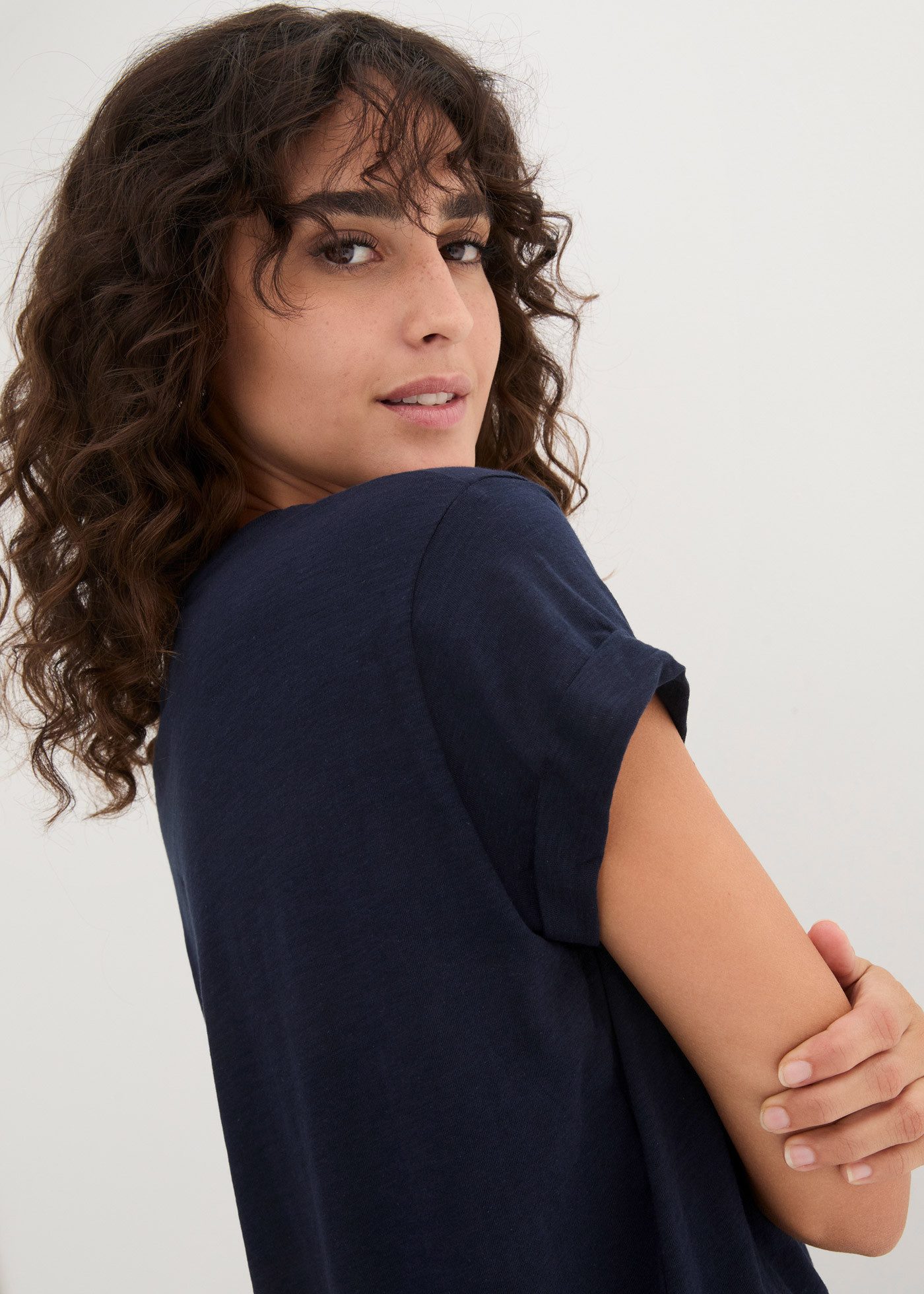 bonprix Longshirt (1-tlg) bequeme Passform, länger geschnittener Saum, aus günstig online kaufen