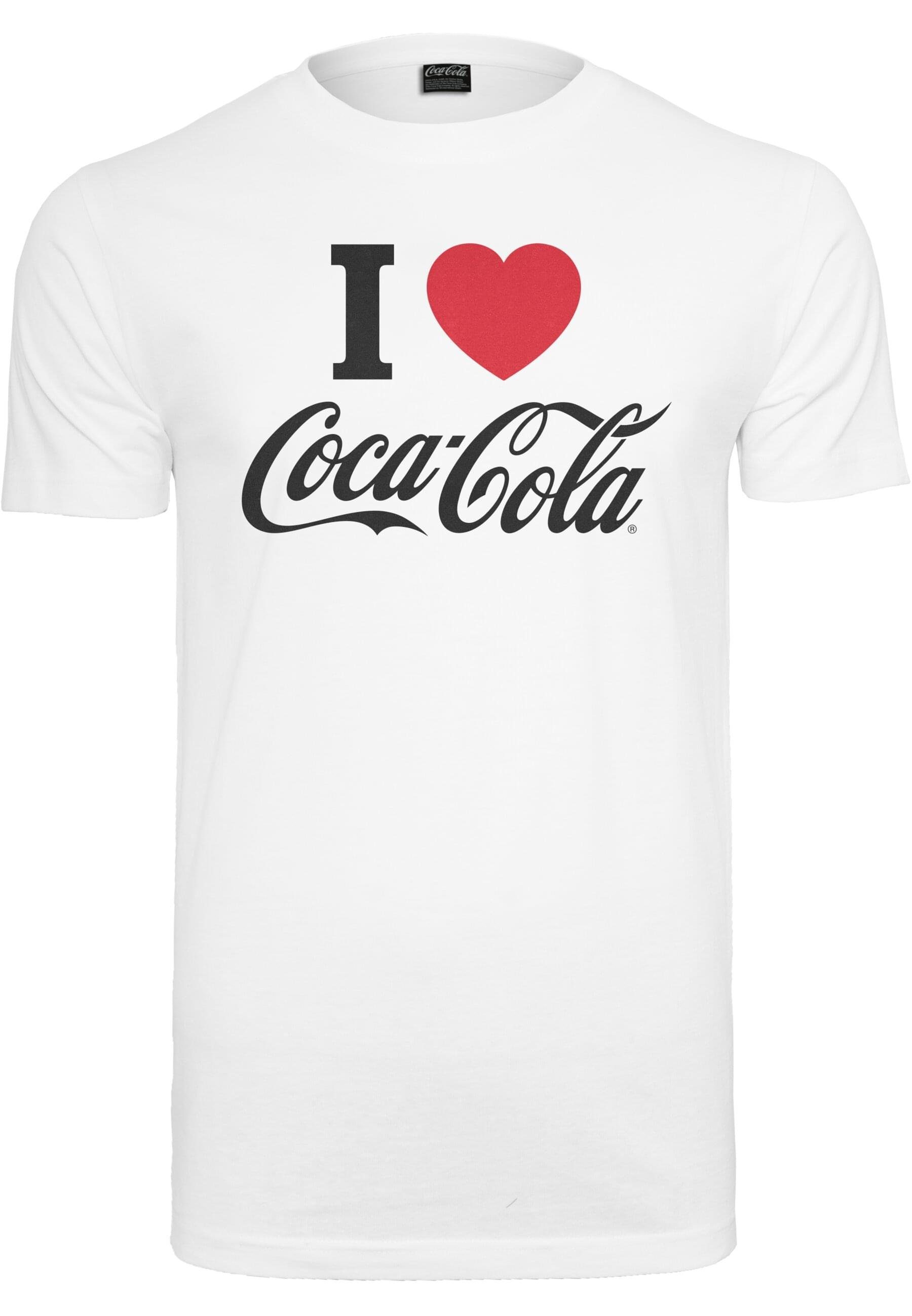 Merchcode T-Shirt Herren Coca Cola I Love Coke Tee (1-tlg) white