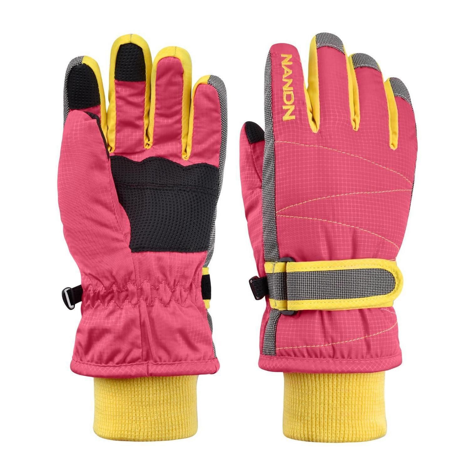 LuxusKollektion Skihandschuhe Kinder Skihandschuhe Thermo-Fleece Rosa 6-7 Jahre (1-St)