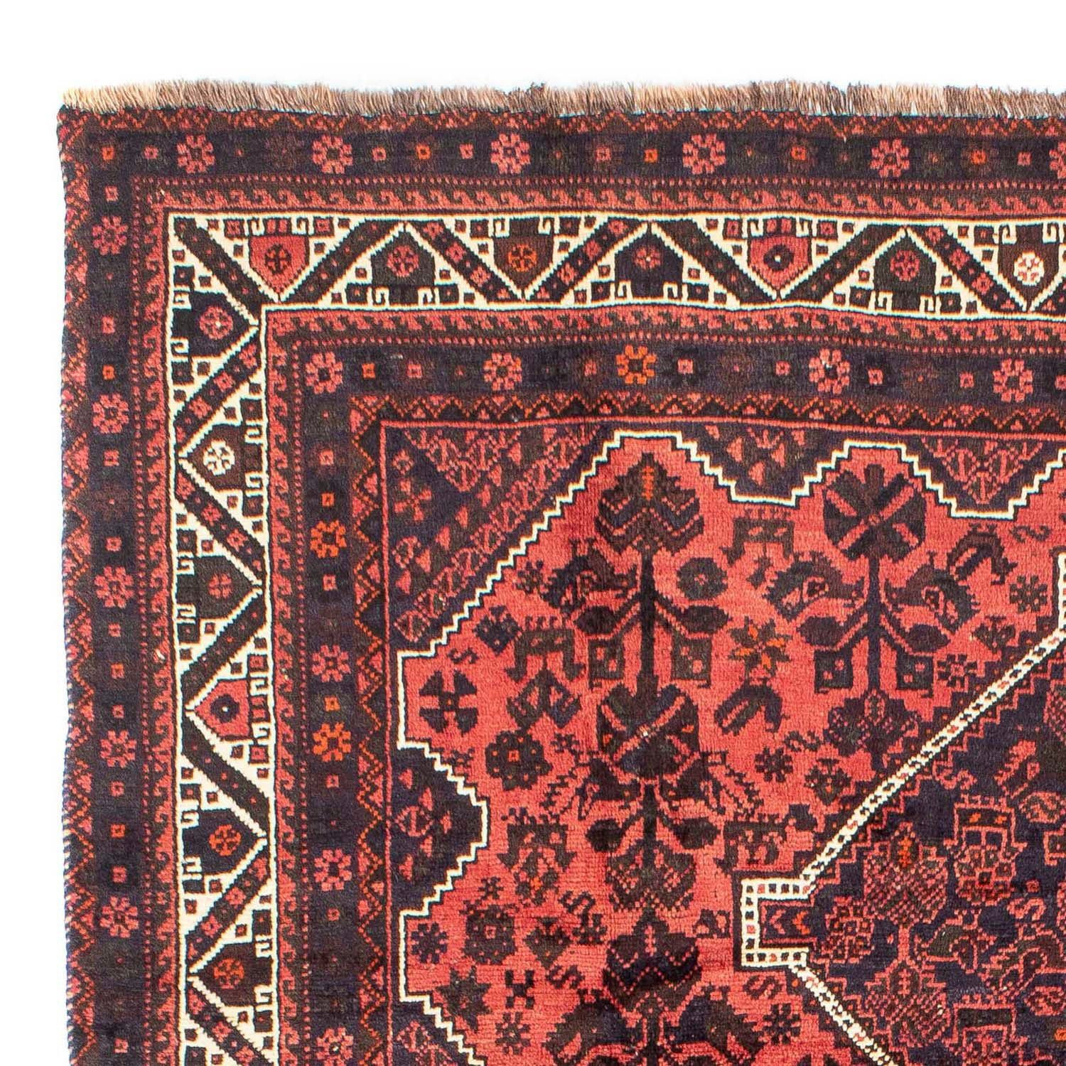 10 cm, mm, 207 300 Shiraz Zertifikat Unikat Höhe: Medaillon mit morgenland, rechteckig, Wollteppich Rosso x