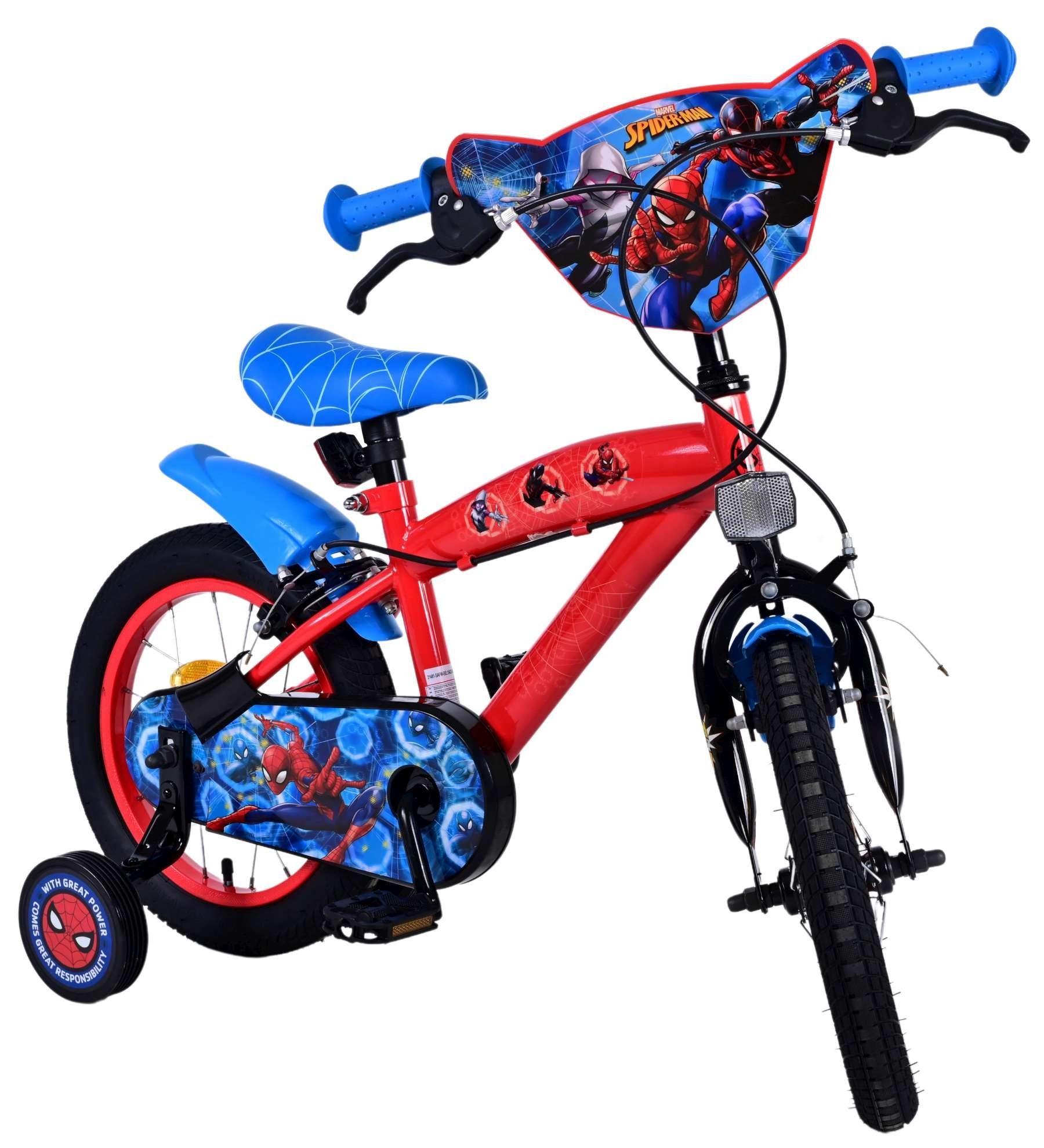 85% Spiderman 6 kg, - Kinderfahrrad Zoll Handbremsen zusammengebaut, Jahre, - Zwei - - 12, 16 bis Blau/Rot Luftbereifung oder 60 3 14 Jungen