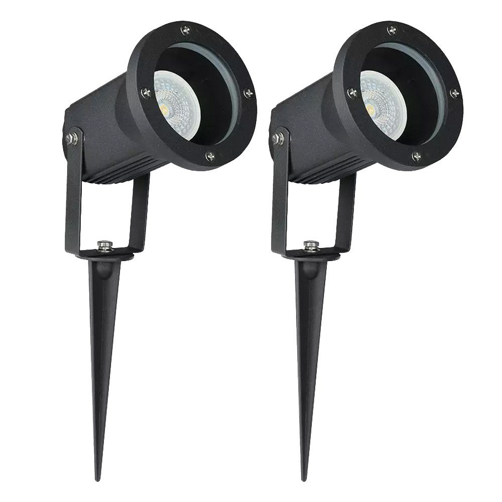 V-TAC LED Gartenstrahler, Leuchtmittel inklusive, Warmweiß, Farbwechsel, Stecklampe Außen Steckleuchte schwenkbar Erdspieß