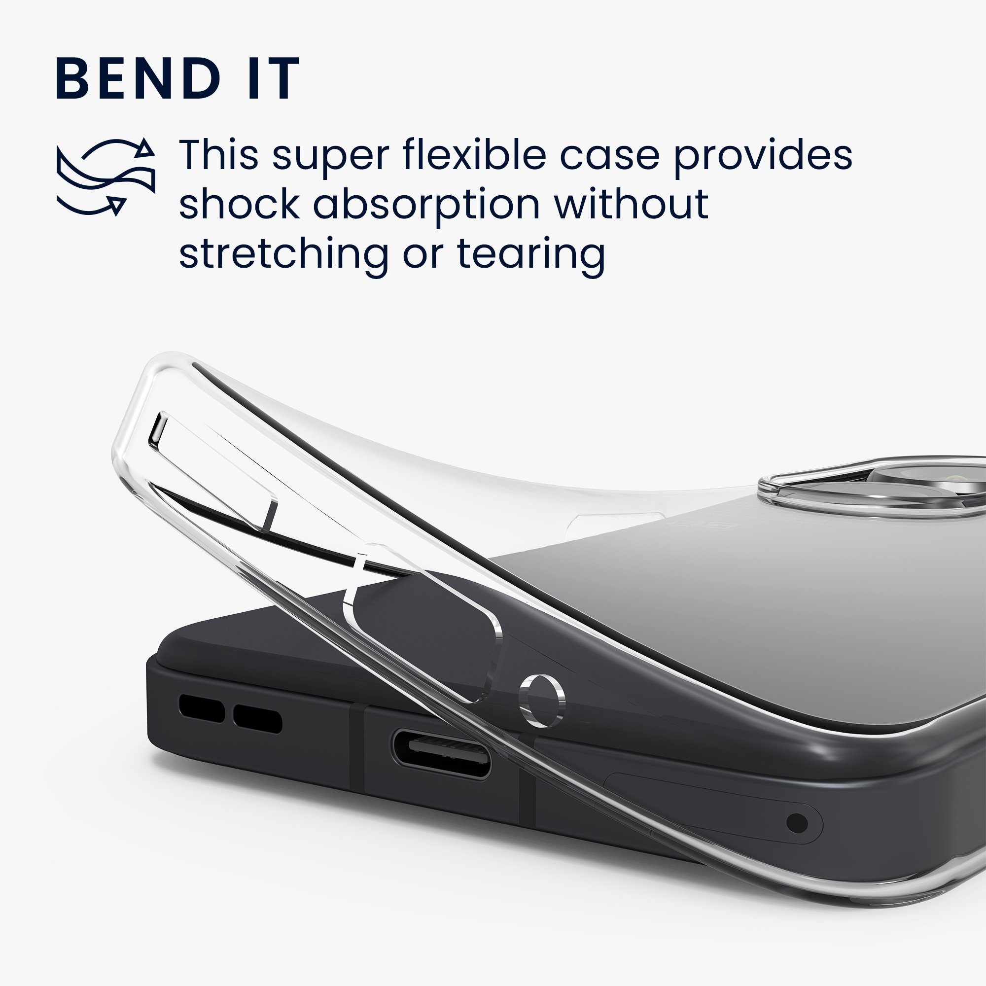 kwmobile Handyhülle Hülle für ASUS Zenfone 10 / Zenfone 9, Silikon Handyhülle transparent - Handy Case gummiert