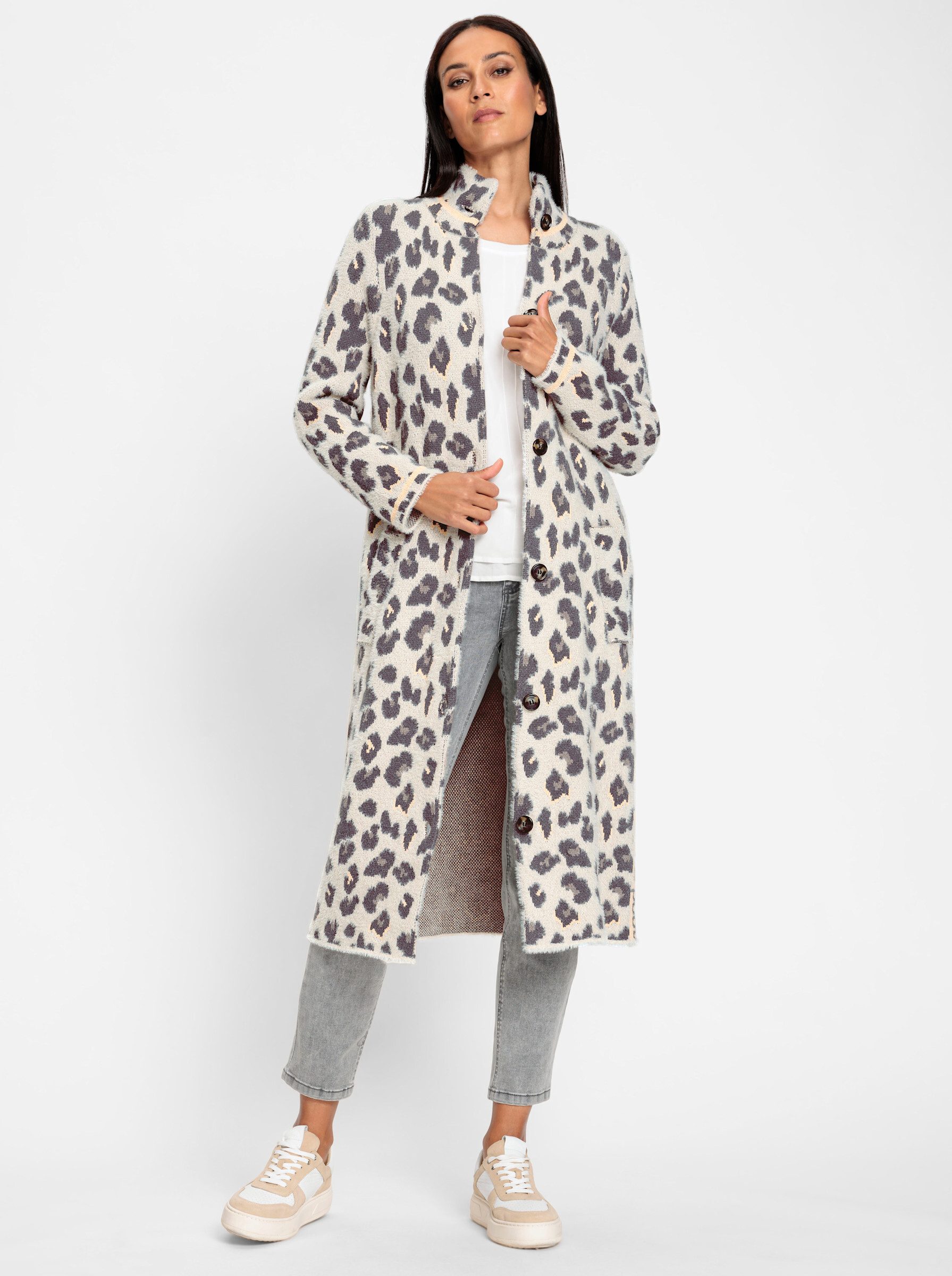 heine Strickjacke Strickmantel Langarm