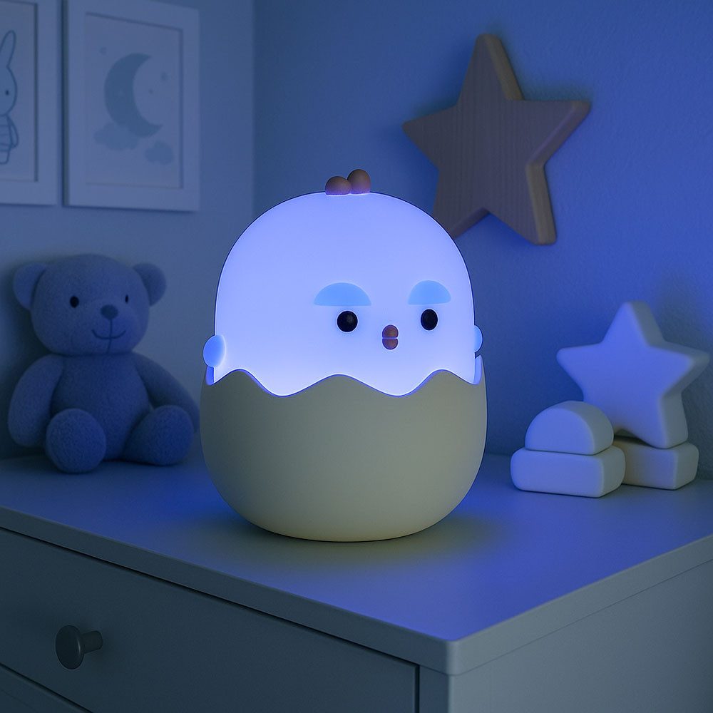 GLOBO LIGHTING LED Nachttischlampe, LED-Leuchtmittel fest verbaut, Warmweiß, Tischleuchte LED Nachttischlampe Kinderlampe Akku RGB Touchdimmer H