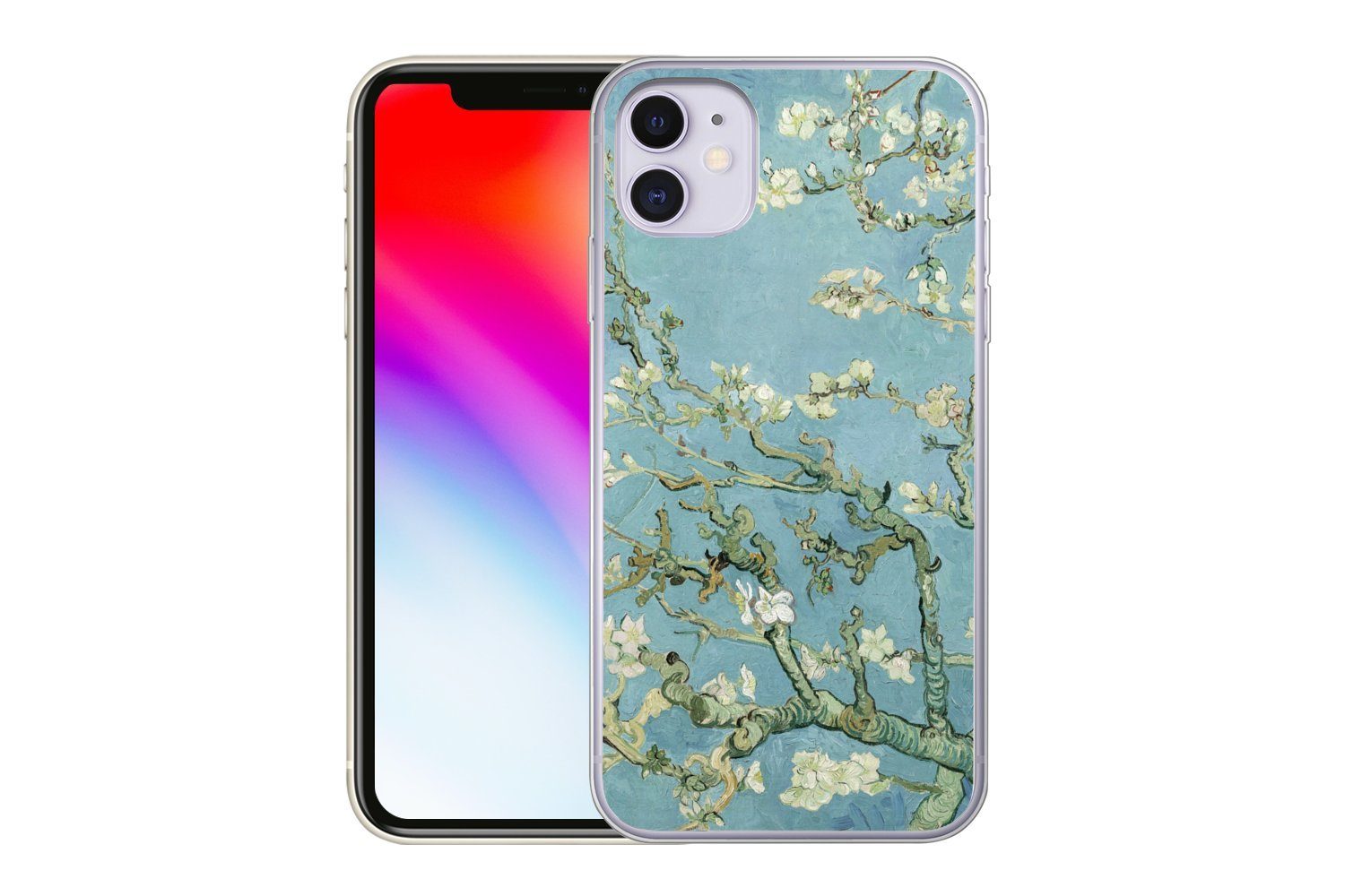 MuchoWow Handyhülle für Apple iPhone 11 Mandelblüte - Van Gogh - Kunst, Smartphone-Bumper, Print, Handy Schutzhülle Dünn