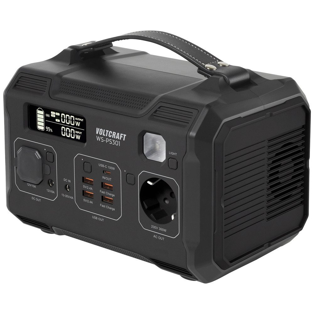 VOLTCRAFT WS-PS301 276Wh Powerstation 25.5 Ah Fast Charge Nickel-Manga Powerstation
