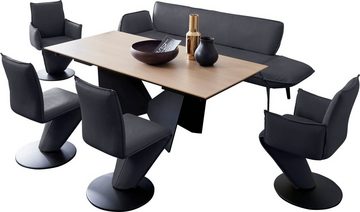 K+W Komfort & Wohnen Essgruppe Drive, (Set, 6-tlg), 2 Drehstühle, 2 Drehsessel und Tisch mit Auszugfunktion 200-300cm