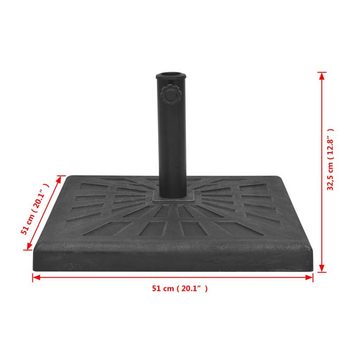 autolock Schirmständer Sonnenschirmständer Harz Quadratisch Schwarz 19 kg