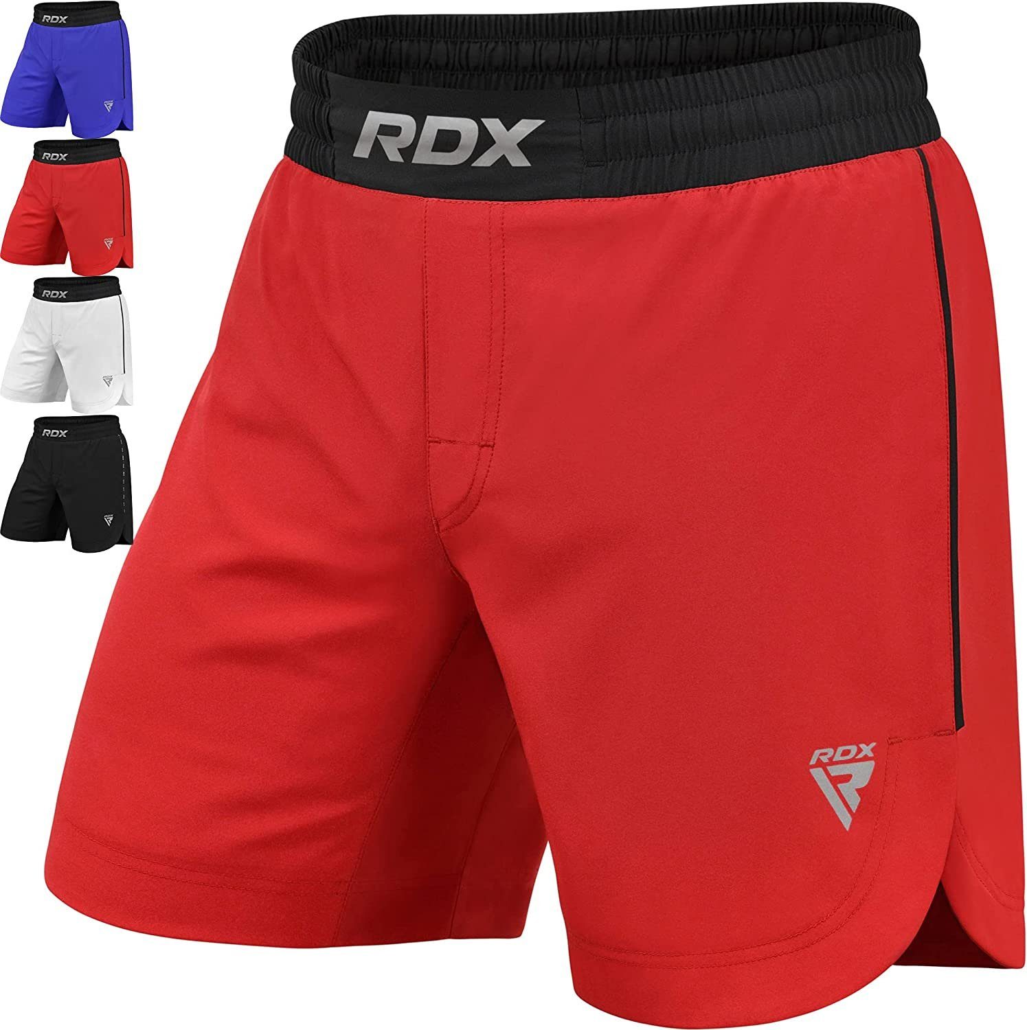 MMA Trainingsshorts RDX Herren, Sports Sporthose kurz, Herren RED Trainingshose Shorts RDX Kickboxen