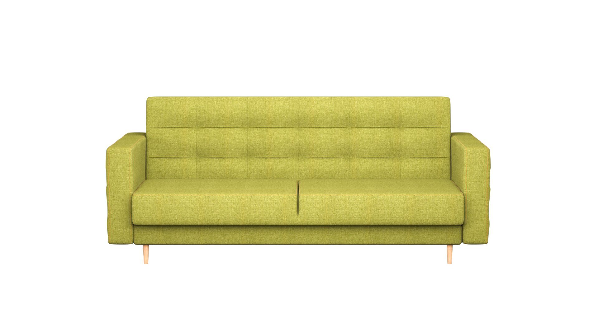 Siblo 2-Sitzer Modernes Zweisitzer Sofa - mit Schlaffunktion Simone Zweisitziges Grün Sofa Bettzeugbehälter 