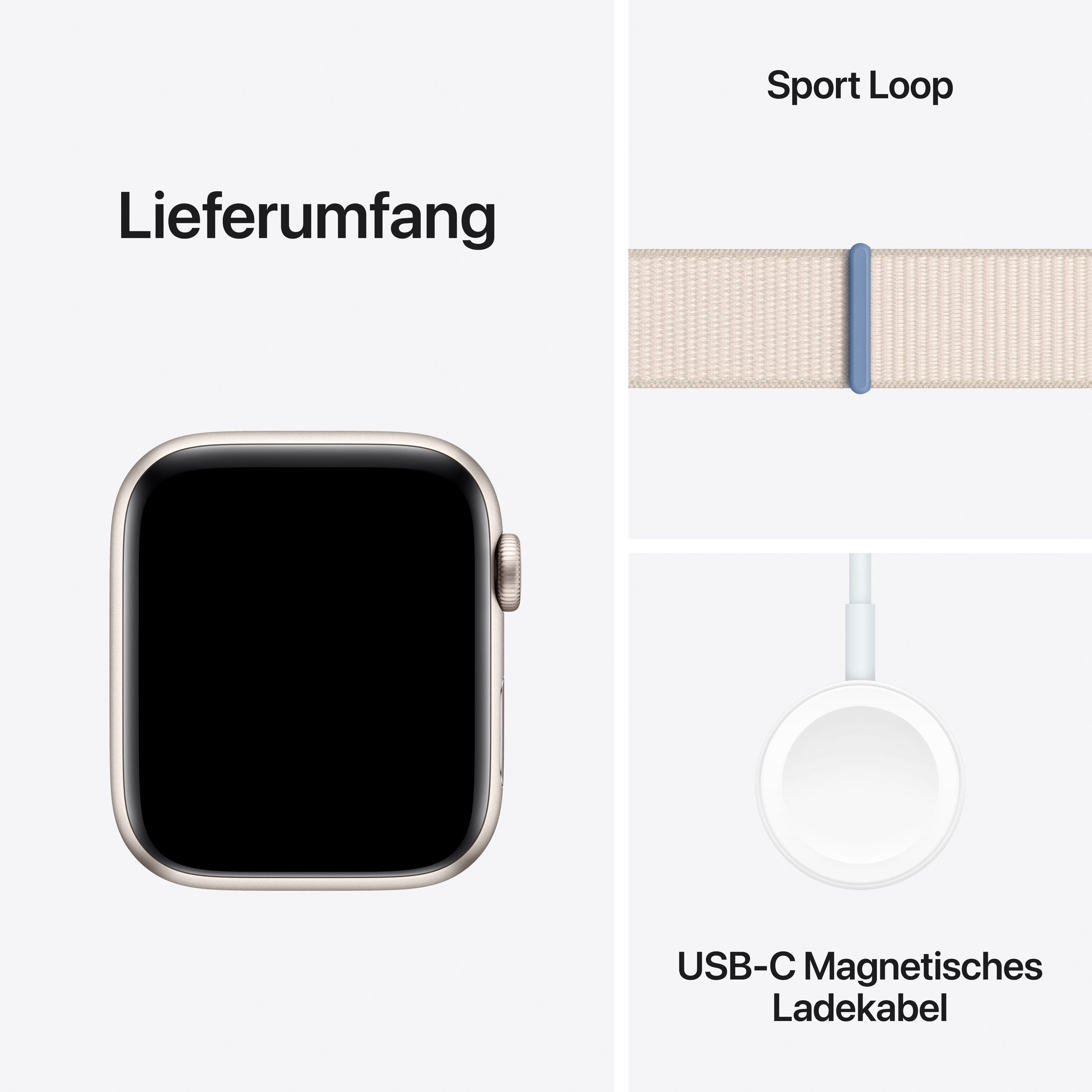 cm/1,73 10), Sport Cellular + polarstern 44 Aluminium Apple Watch SE GPS Watch Zoll, Loop Smartwatch polarstern (4,4 OS mm |