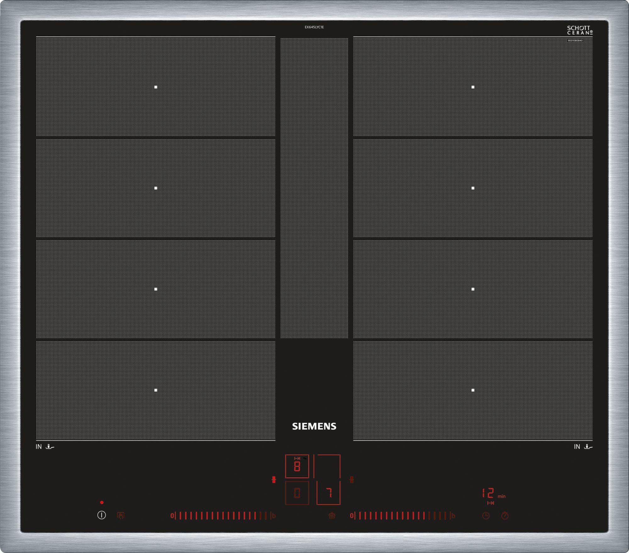 SIEMENS Flex-Induktions-Kochfeld iQ700 EX645LYC1E, powerMove Plus Funktion für drei verschiedene Heizzonen