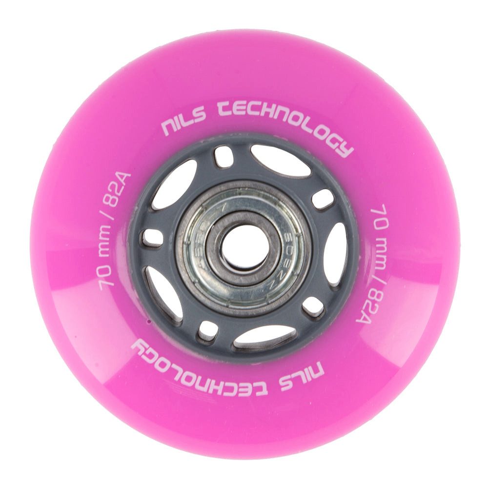 NILS EXTREME Inlineskates-Rolle Ersatzrollen Skaterollen Rollensatz (Spar-Set, 4 St), 82A, 70 mm, 4er-Rollensatz, ABEC-7 Kugellager