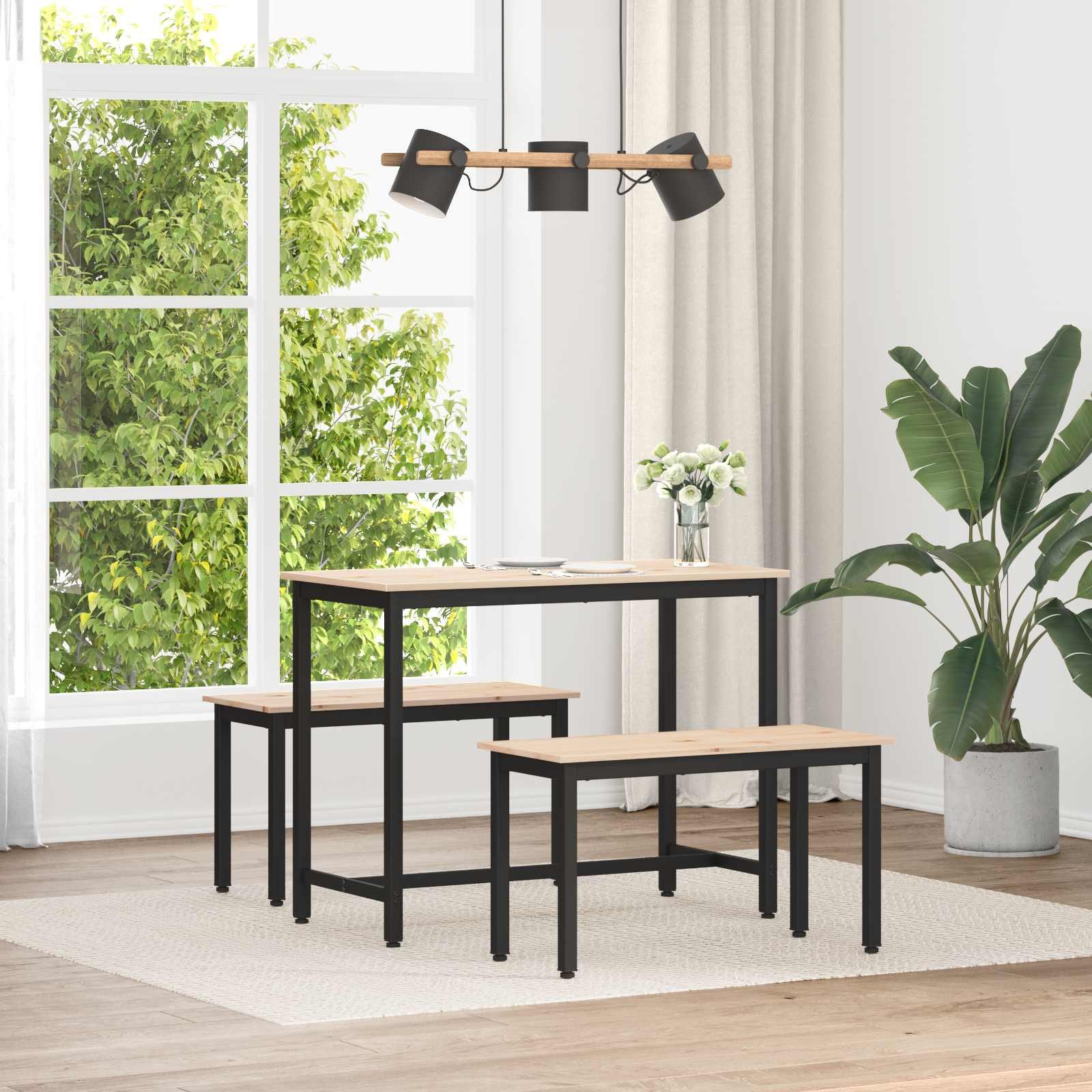 vidaXL Sitzbank Bank Natur 80 x 35 x 45 cm Massives Kiefernholz (1-St)