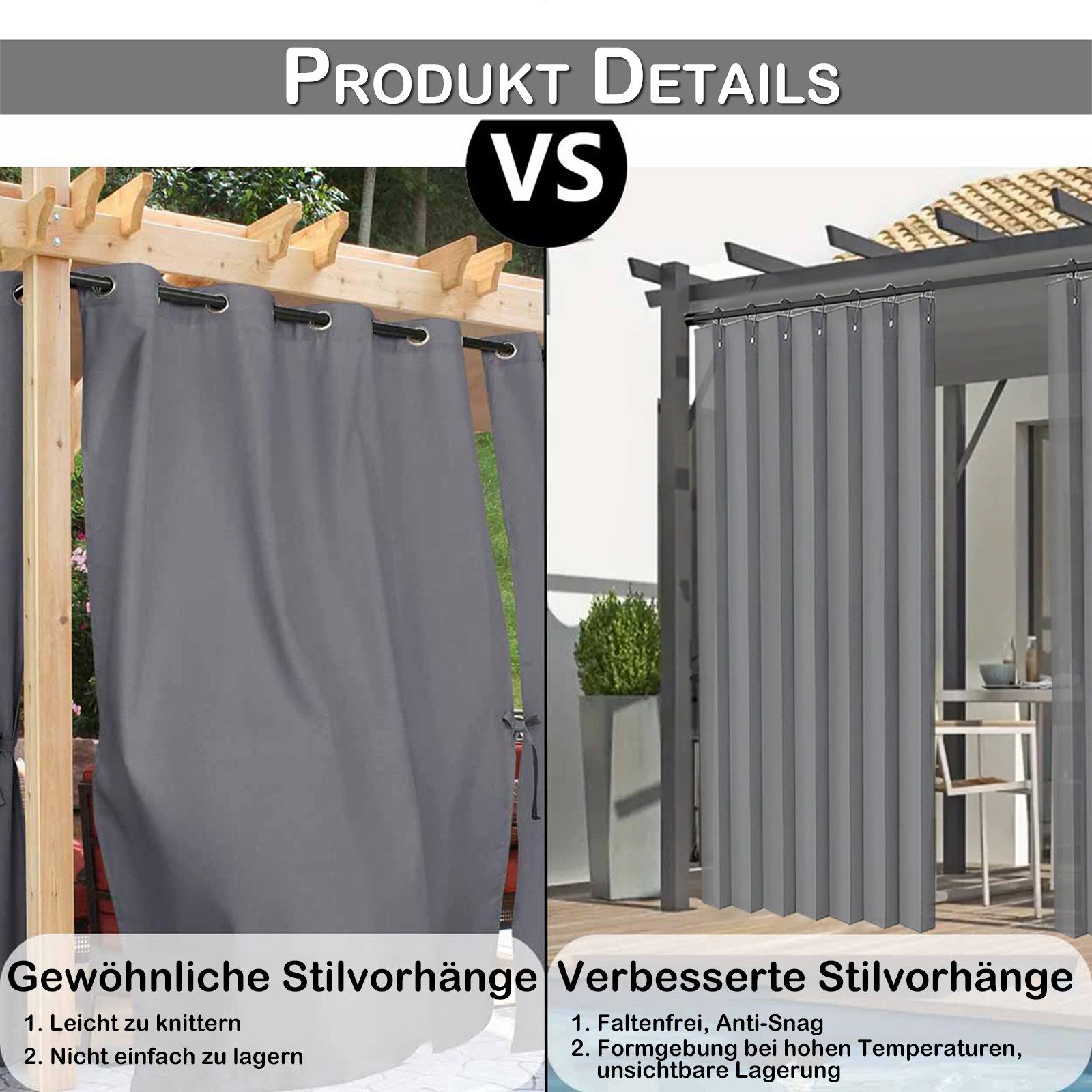 BTTO V&G Lamellenvorhang Faltenvorhänge Vertikale Wasserdicht günstig online kaufen