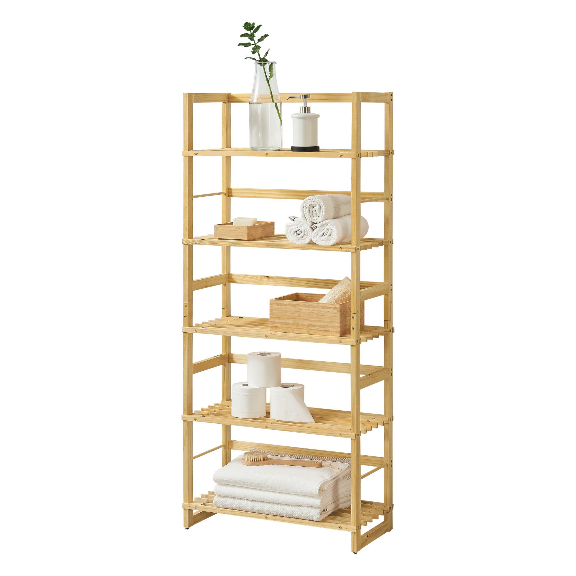 en.casa Standregal, »Luster« Standregal 58x27x136cm mit günstig online kaufen