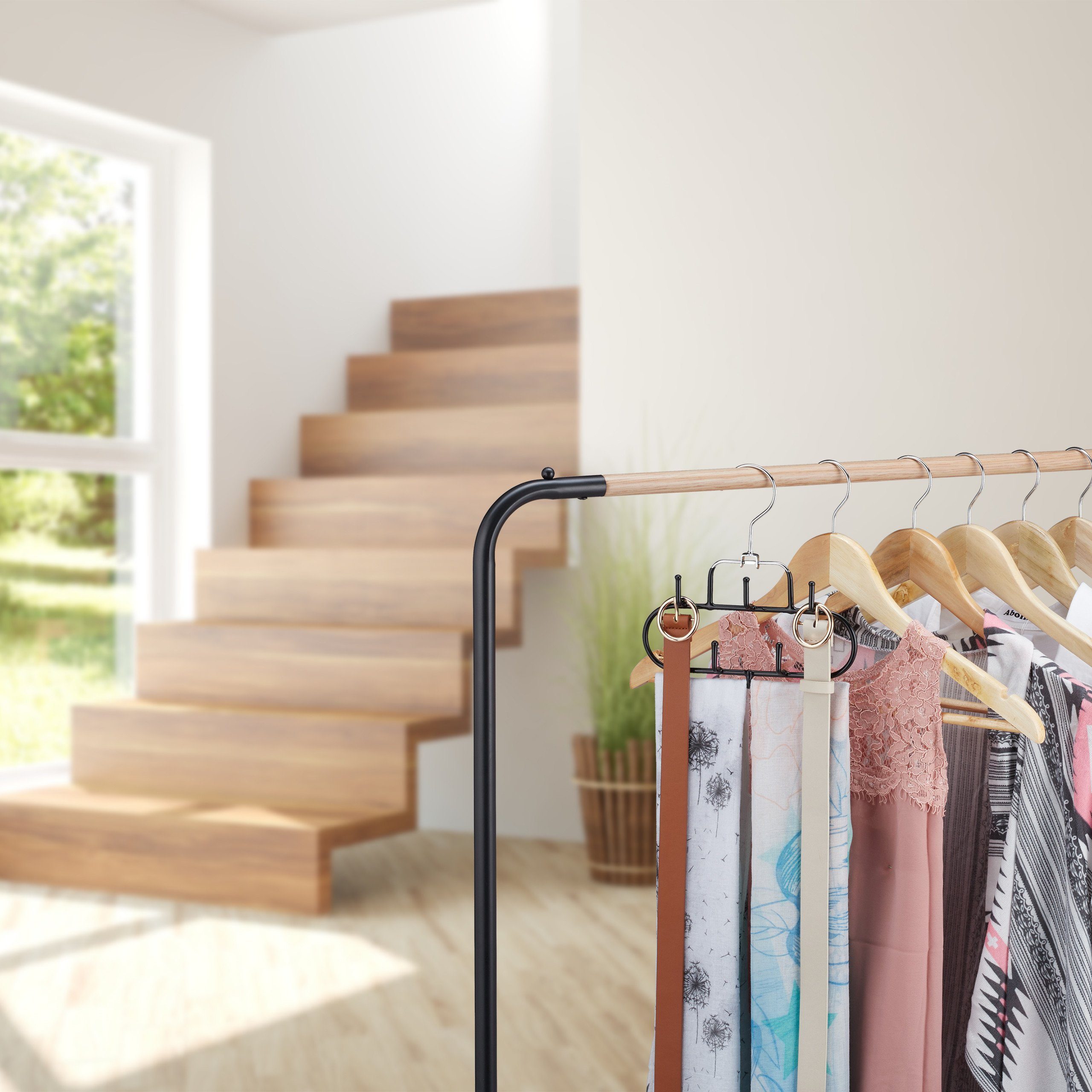 relaxdays Gürtelbügel 3er Set Gürtelhalter mit 5 Haken günstig online kaufen