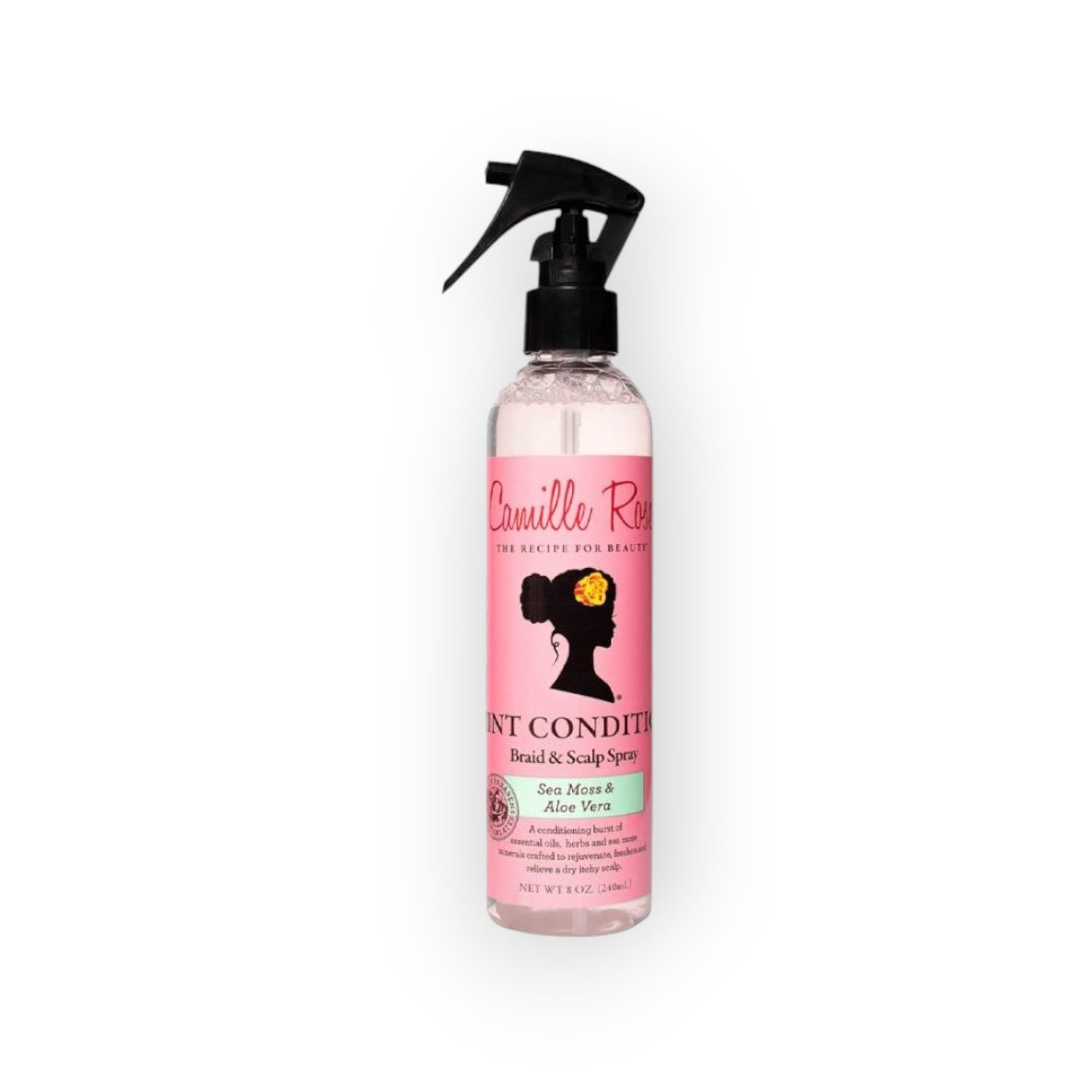 Camille Rose Kopfhaut-Pflegelotion Mint Condition feuchtigkeitsspendend für Braids Locs und Twists 240ml, Pflegespray für Kopfhaut und Haare