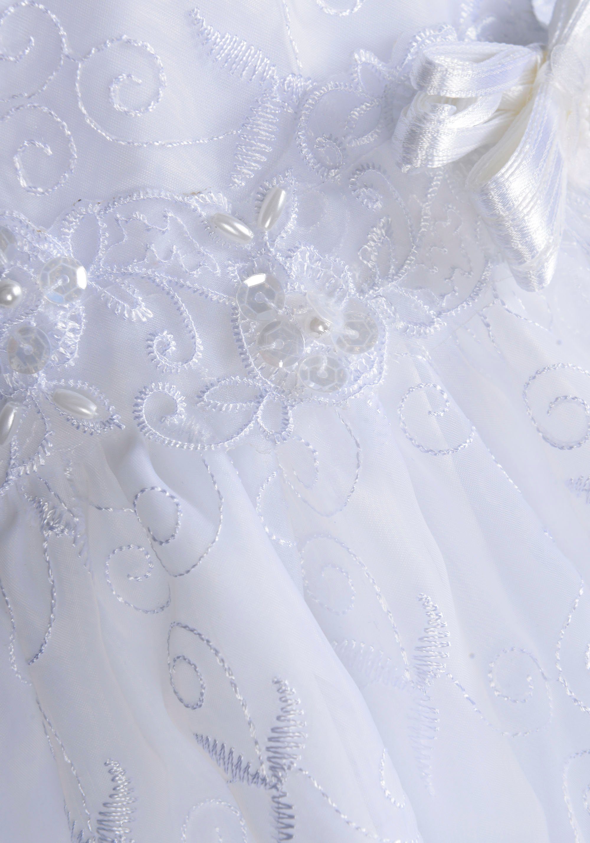 happy girls Taufkleid mit aufgesetzter Schleife vorne in der Taille