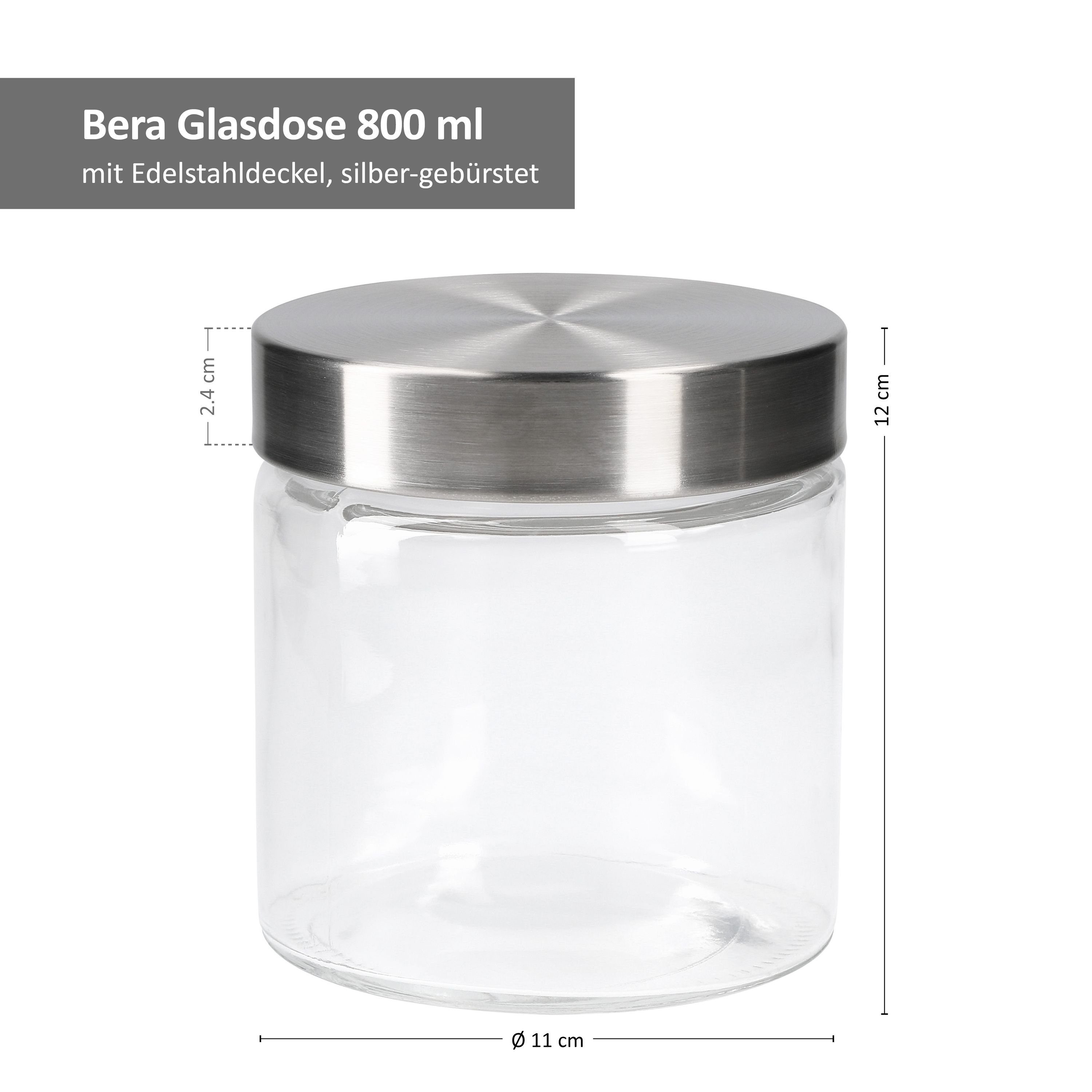 MamboCat Vorratsglas Set Glas Bera 0.8L, 24er Vorratsglas